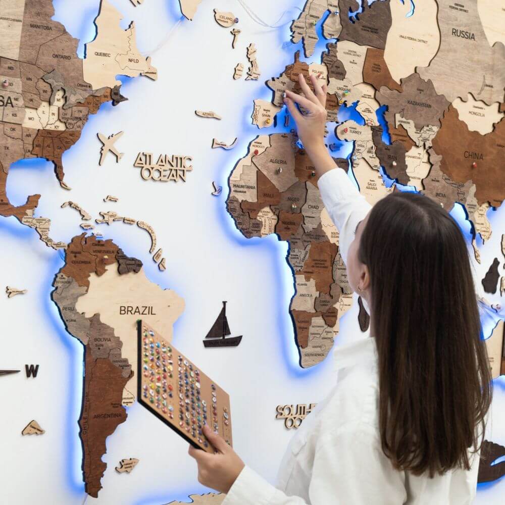 Wooden World Maps For Wall Decor • Enjoy The Wood