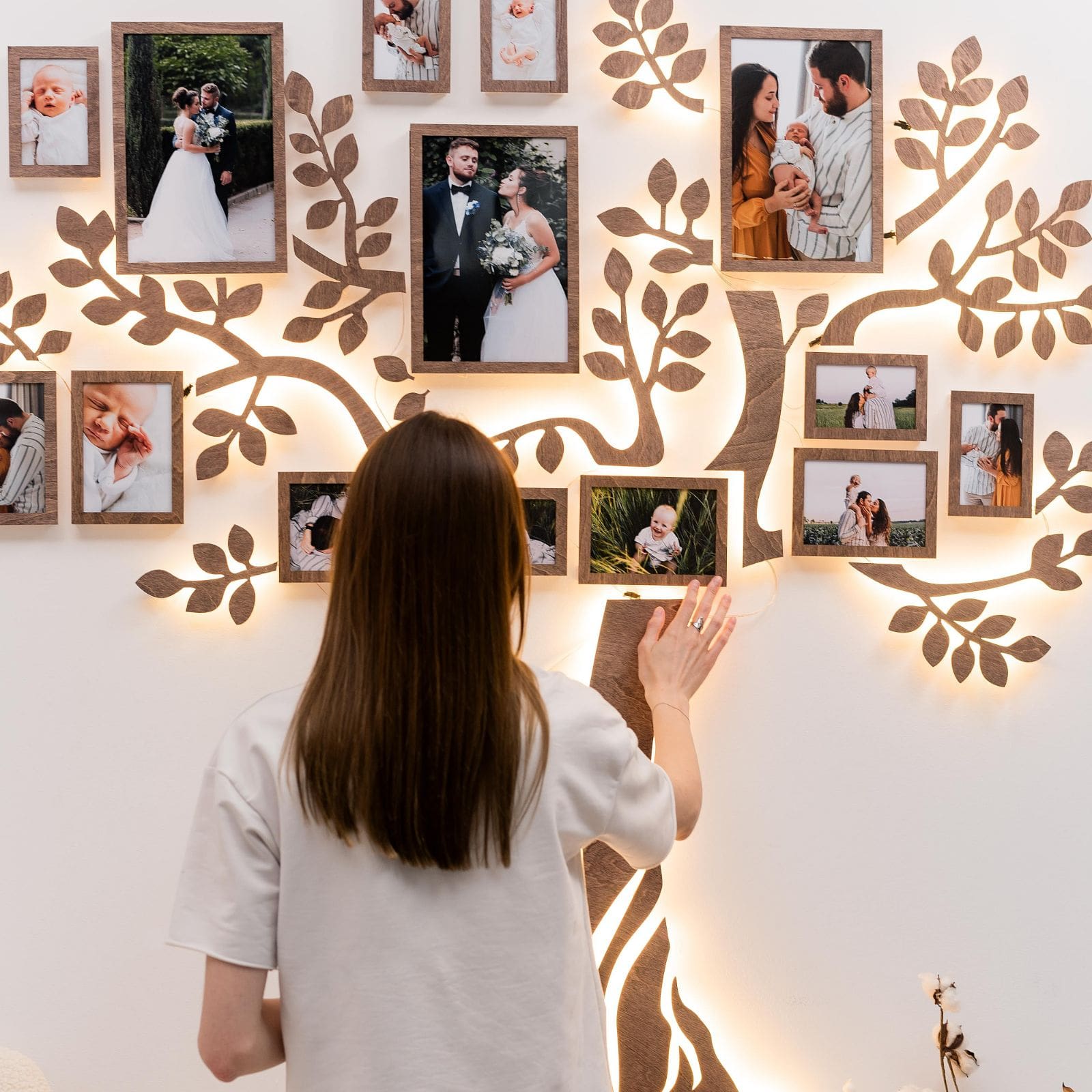 lighted family tree for wall