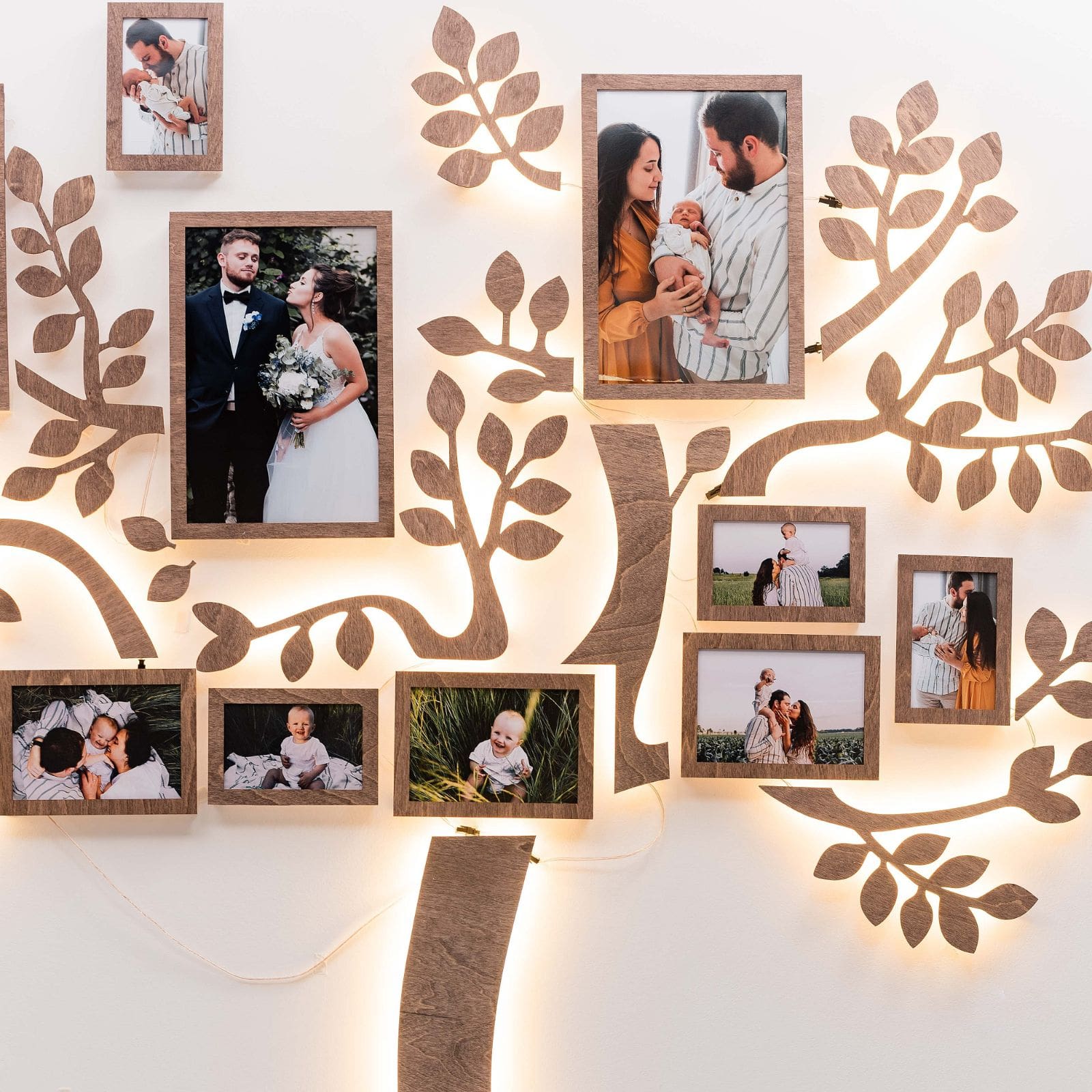 lighted family tree for wall