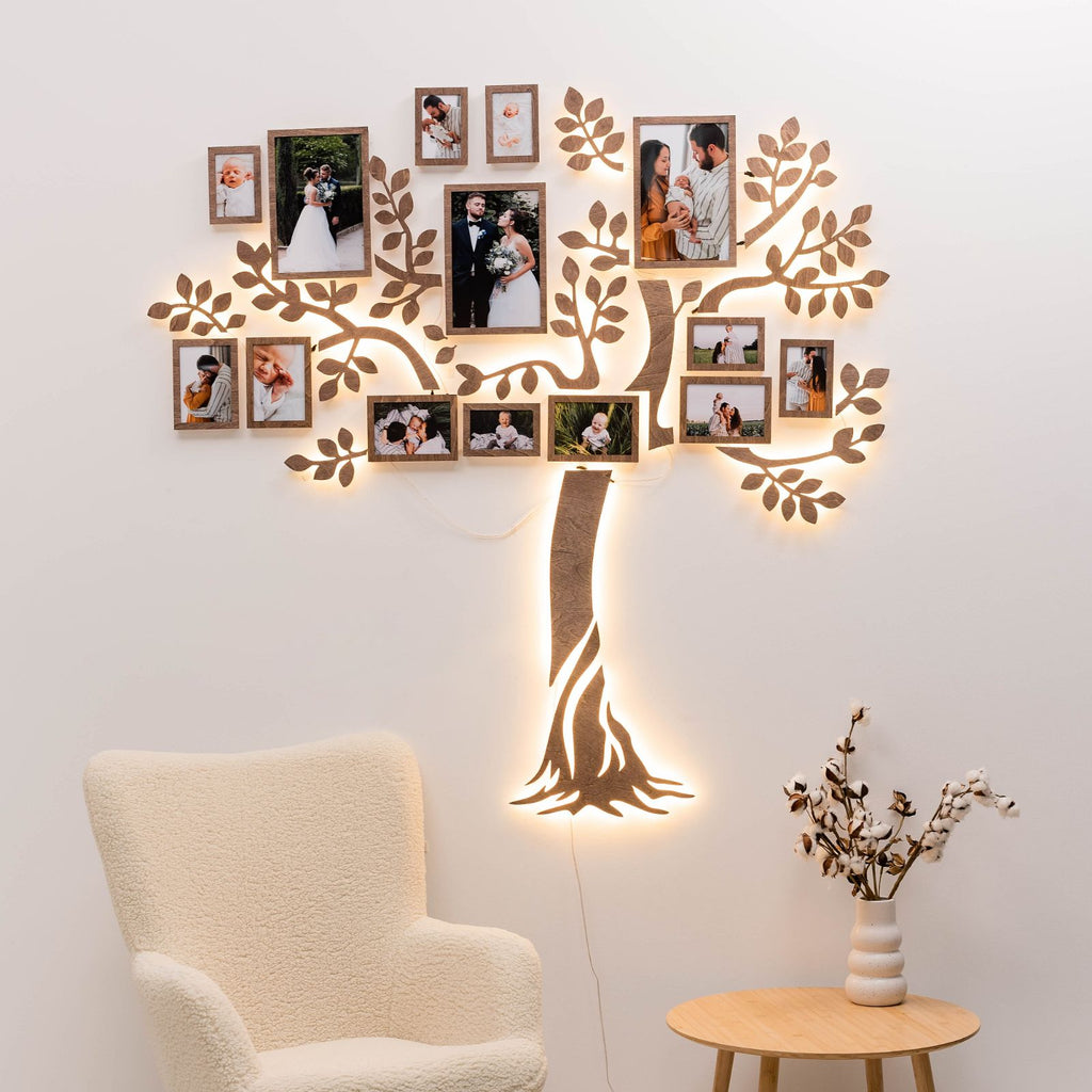 Wooden LED Family Tree Starlight