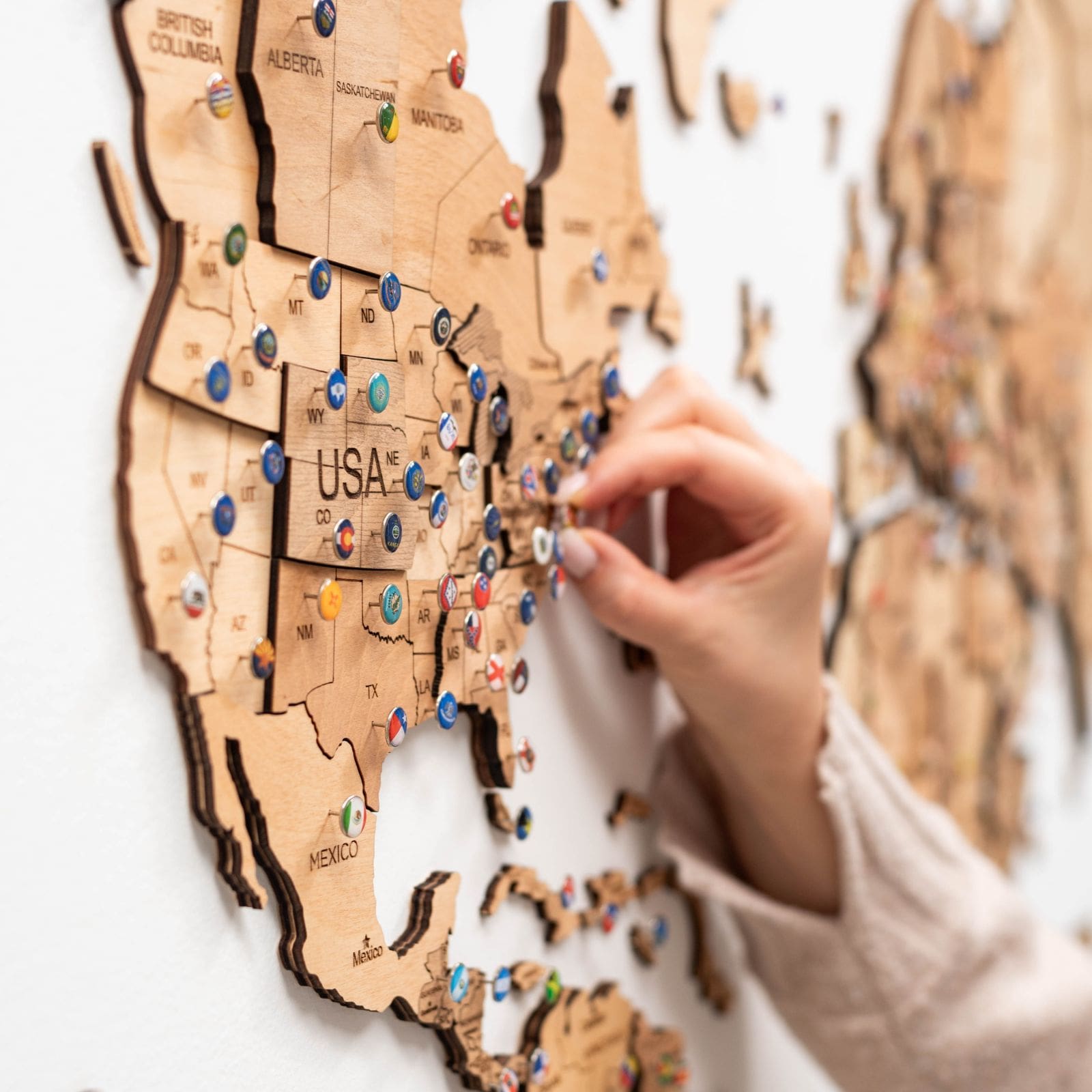 wooden 3d map puzzle