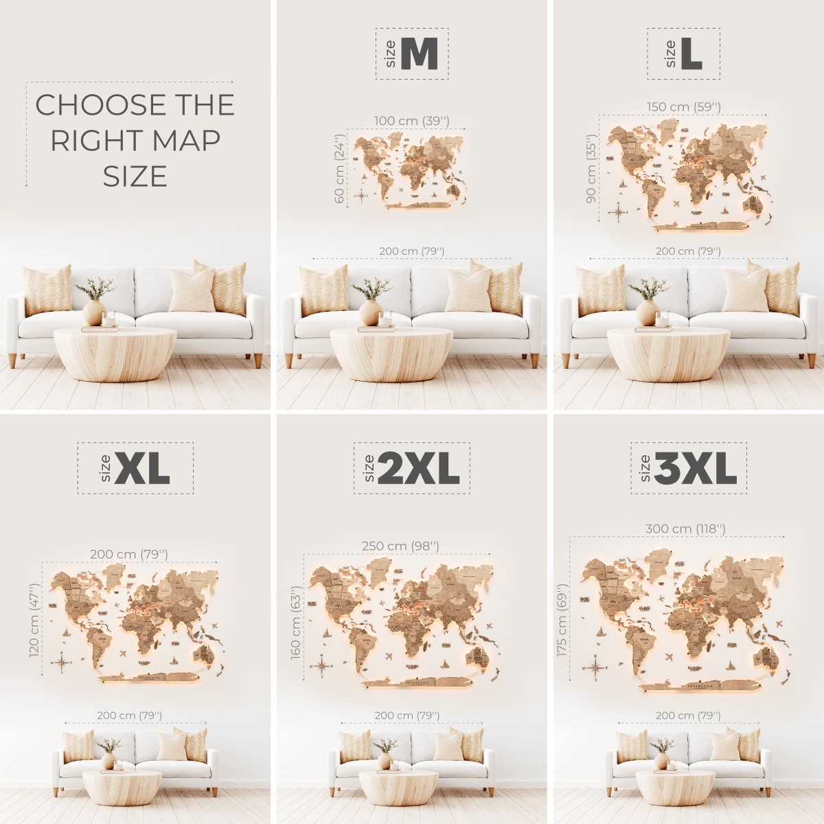 light up world map