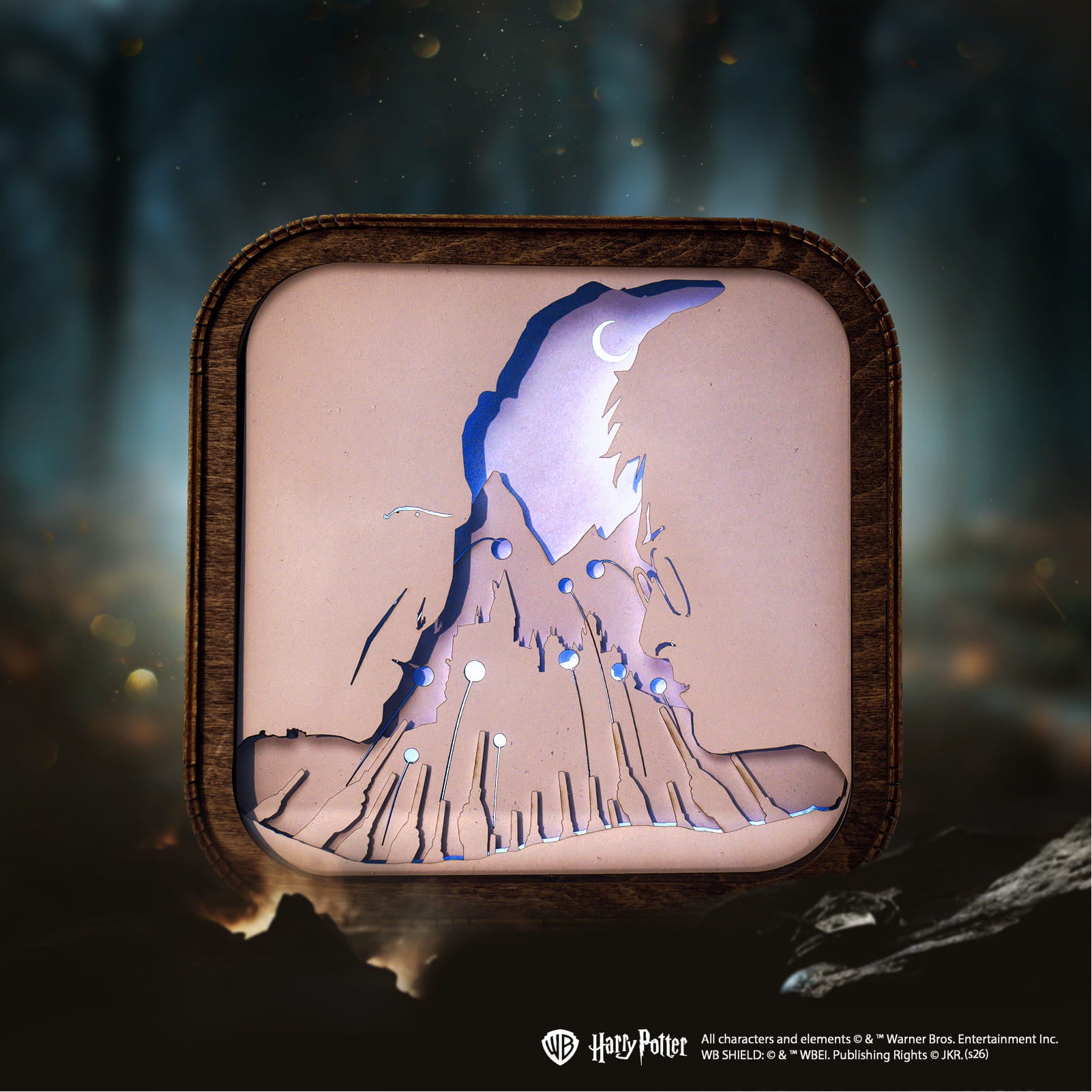 Wooden Paper Night Light - Light vs Darkness by Enjoy The Wood 