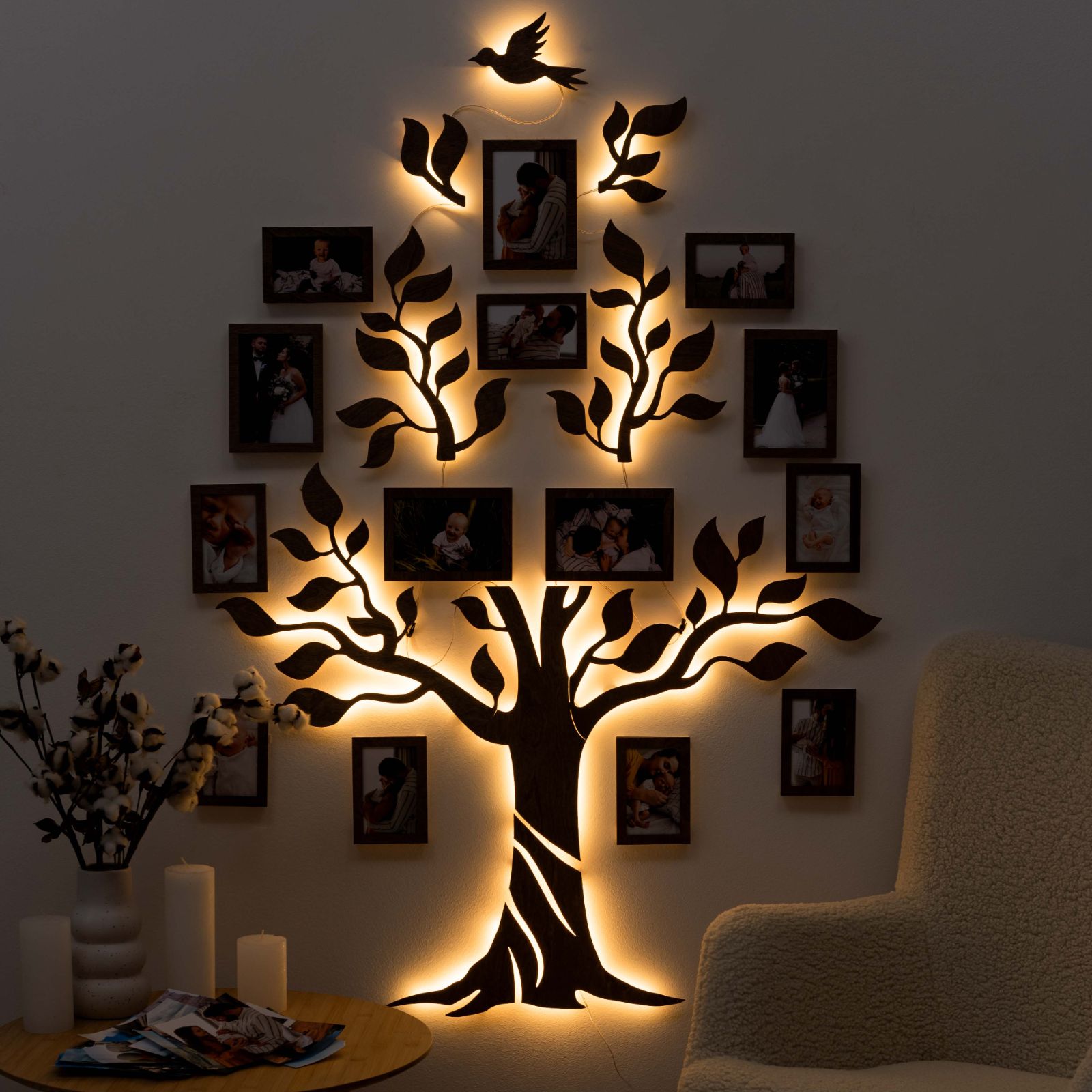 lighted family tree