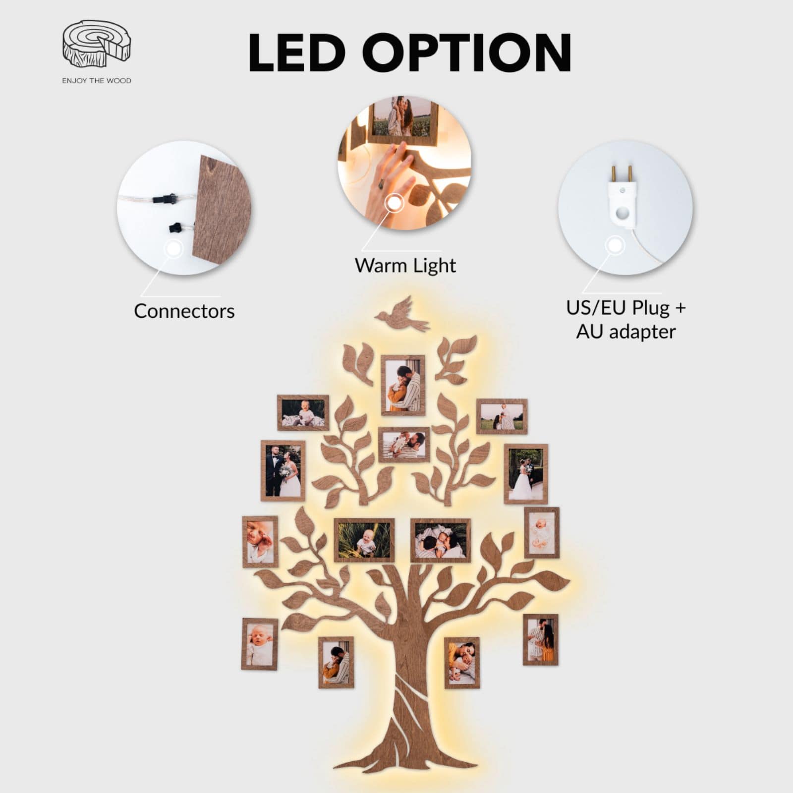 lighted family tree