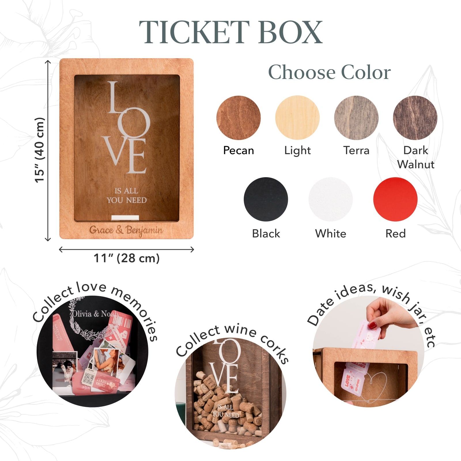 box for travel tickets