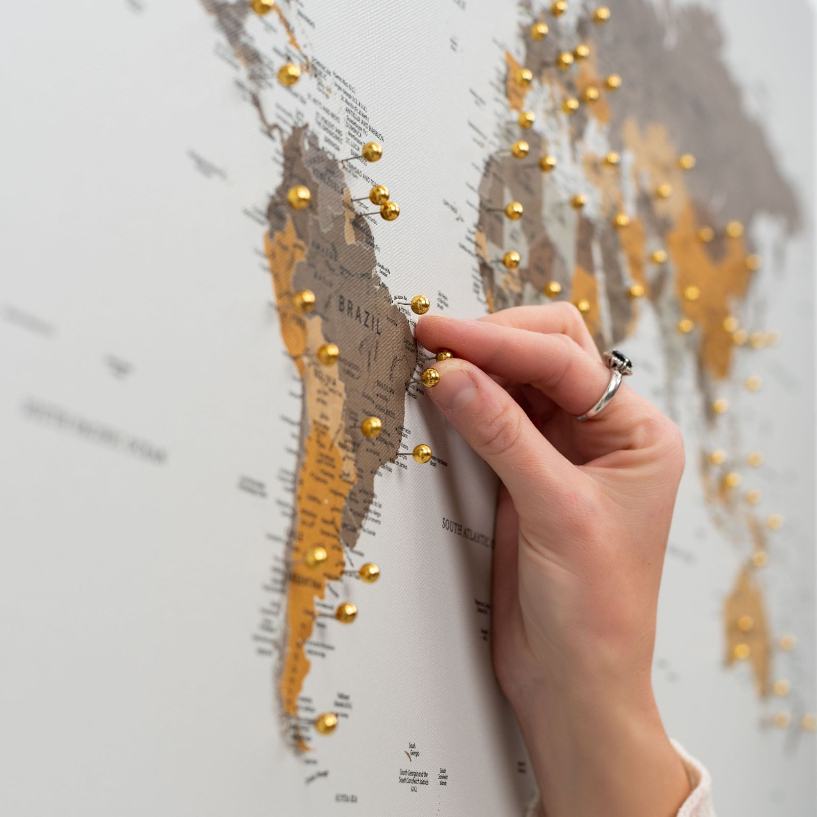 map canvas with countries