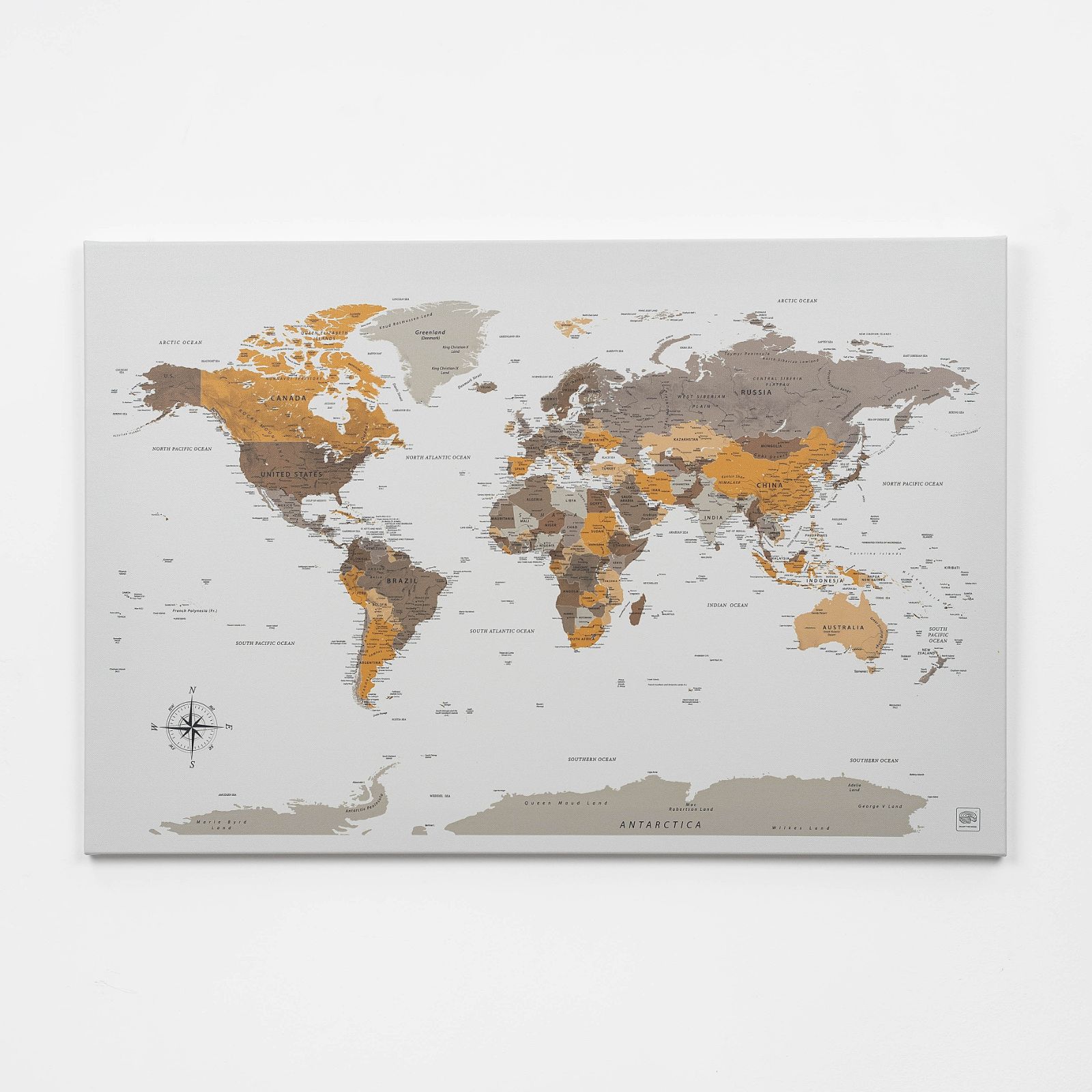 world map pin board