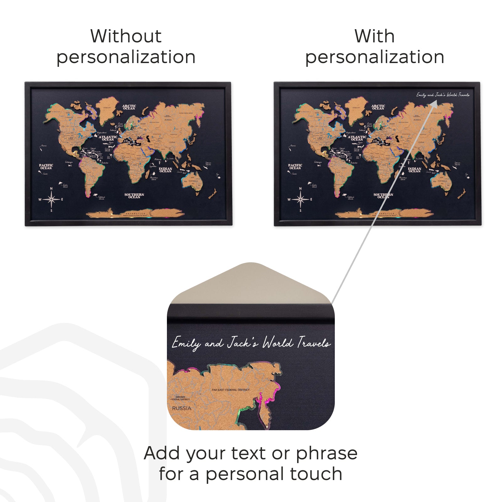 Map on Board LED 2.0 Cork options