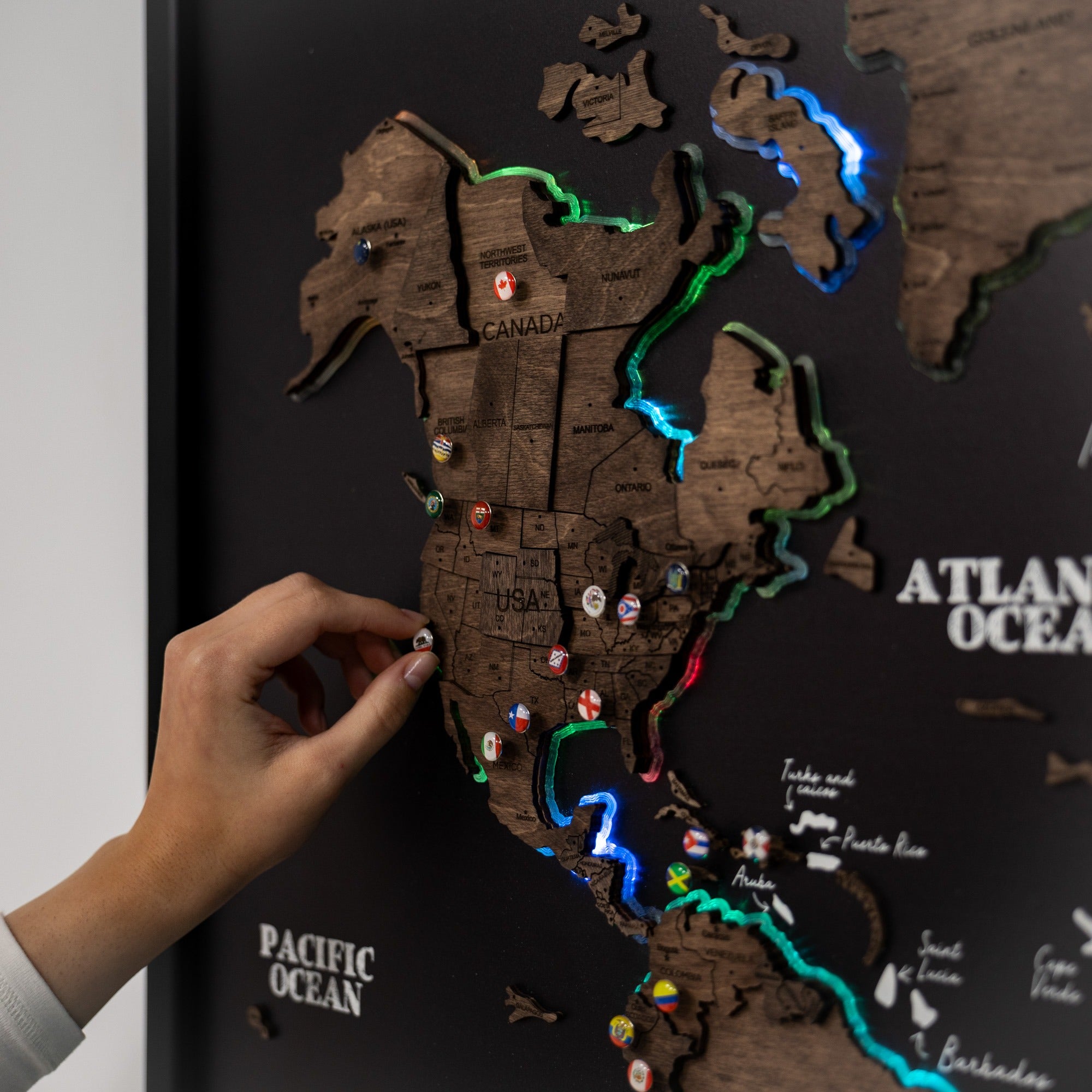 united states travel map pin board
