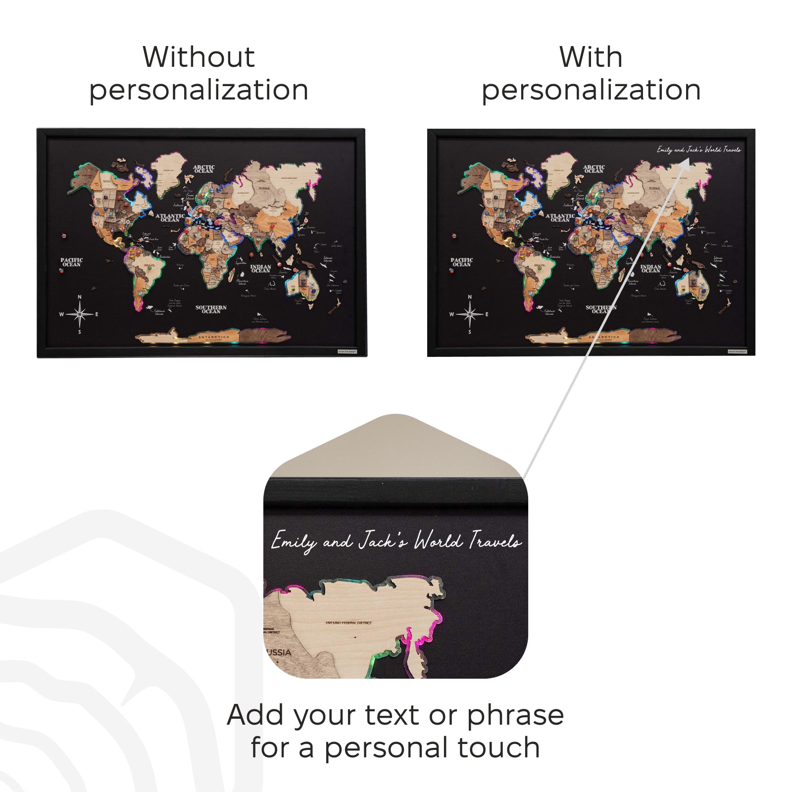 Map on Board LED 2.0 Multicolor personalization