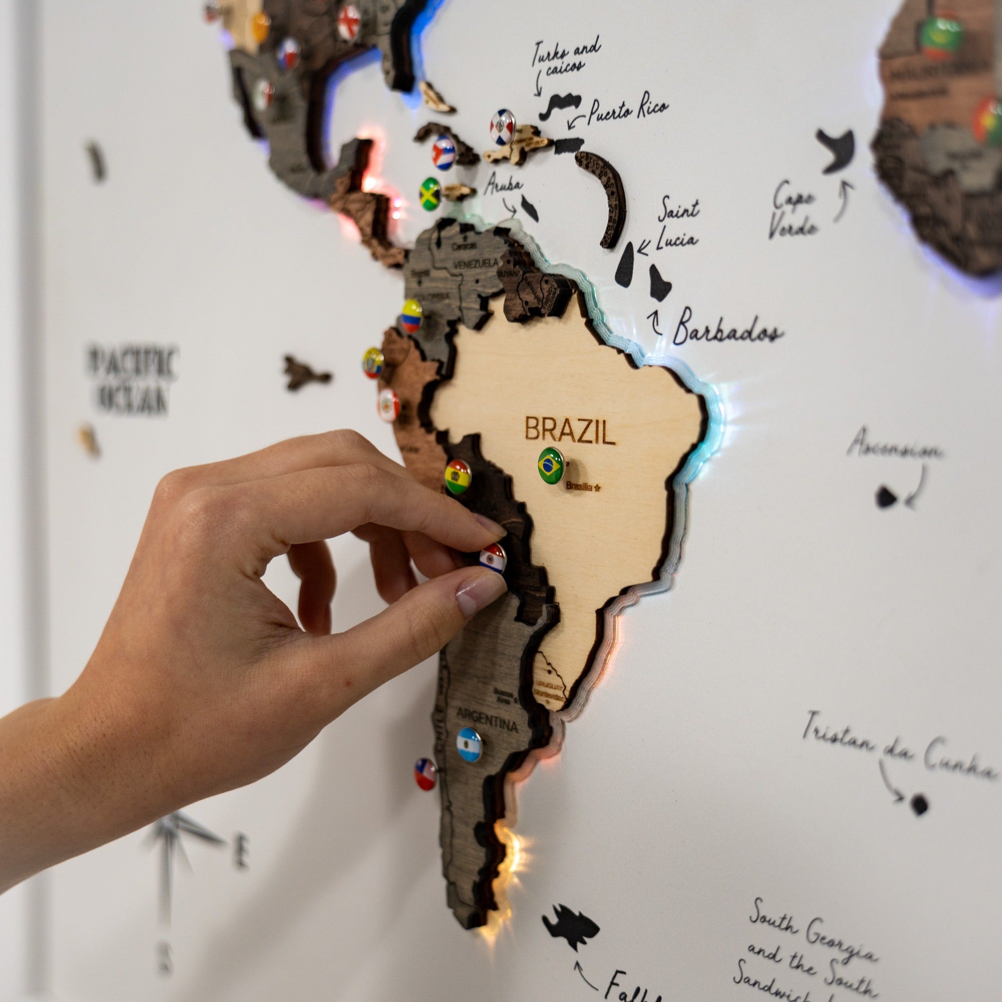 wall map pin board