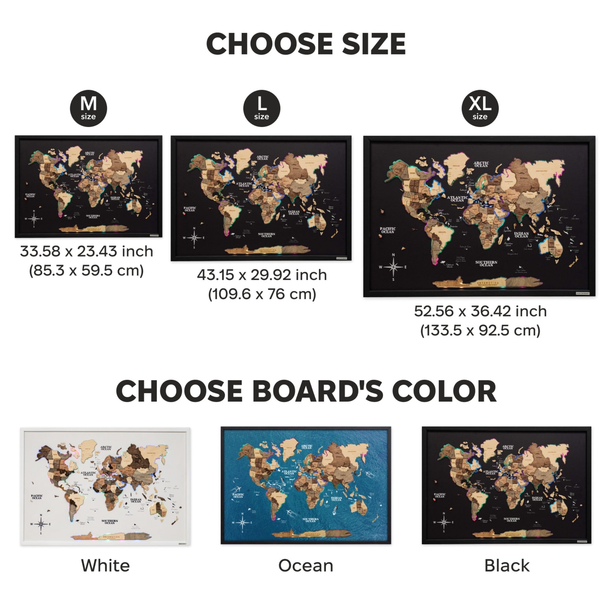 Map on Board LED 2.0 Smokey options