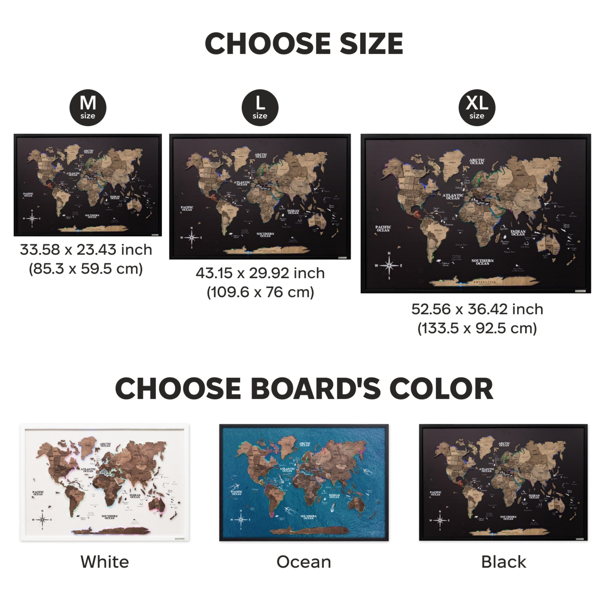 Map on Board LED 2.0 Terra options