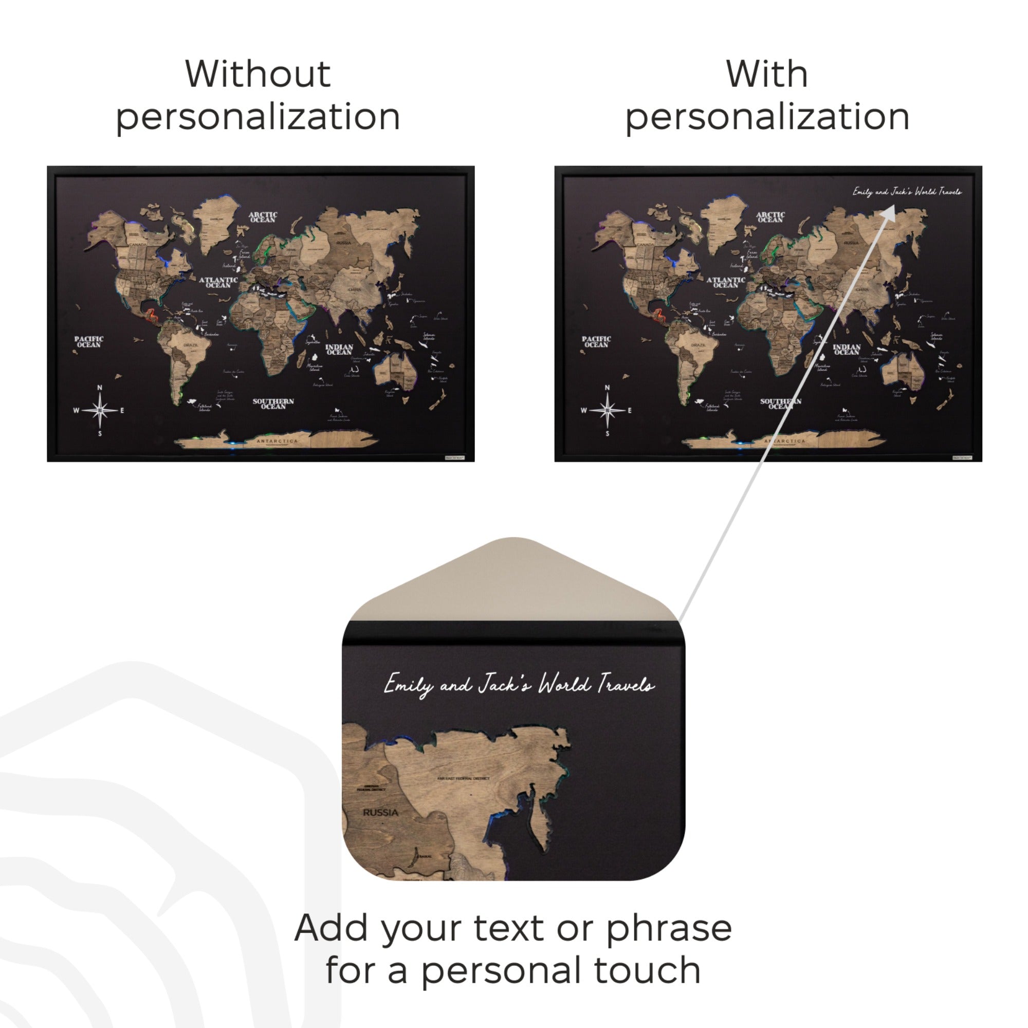 Map on Board LED 2.0 Terra personalized
