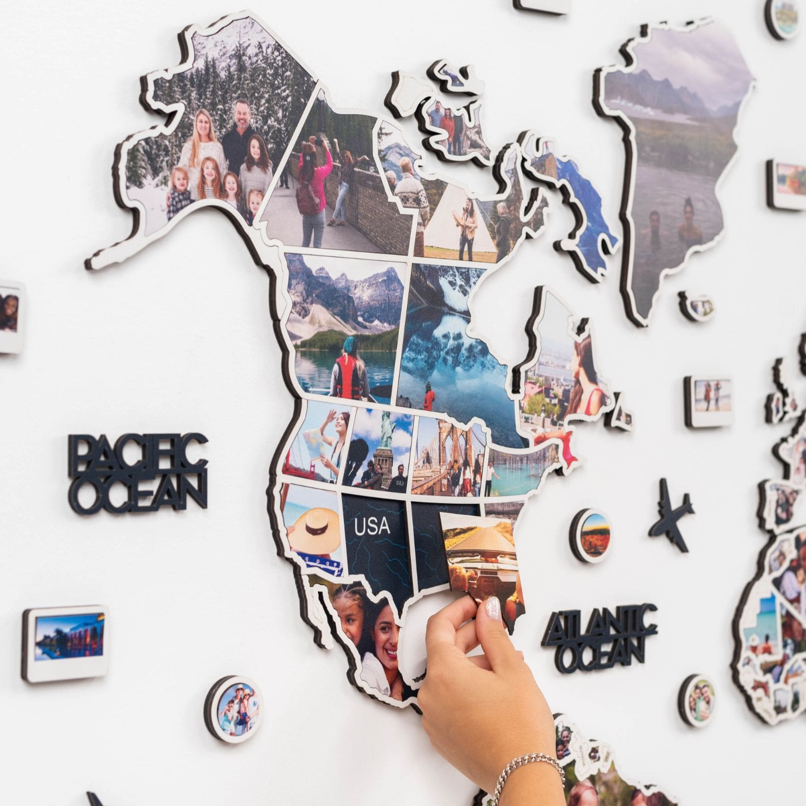 world map photo wall