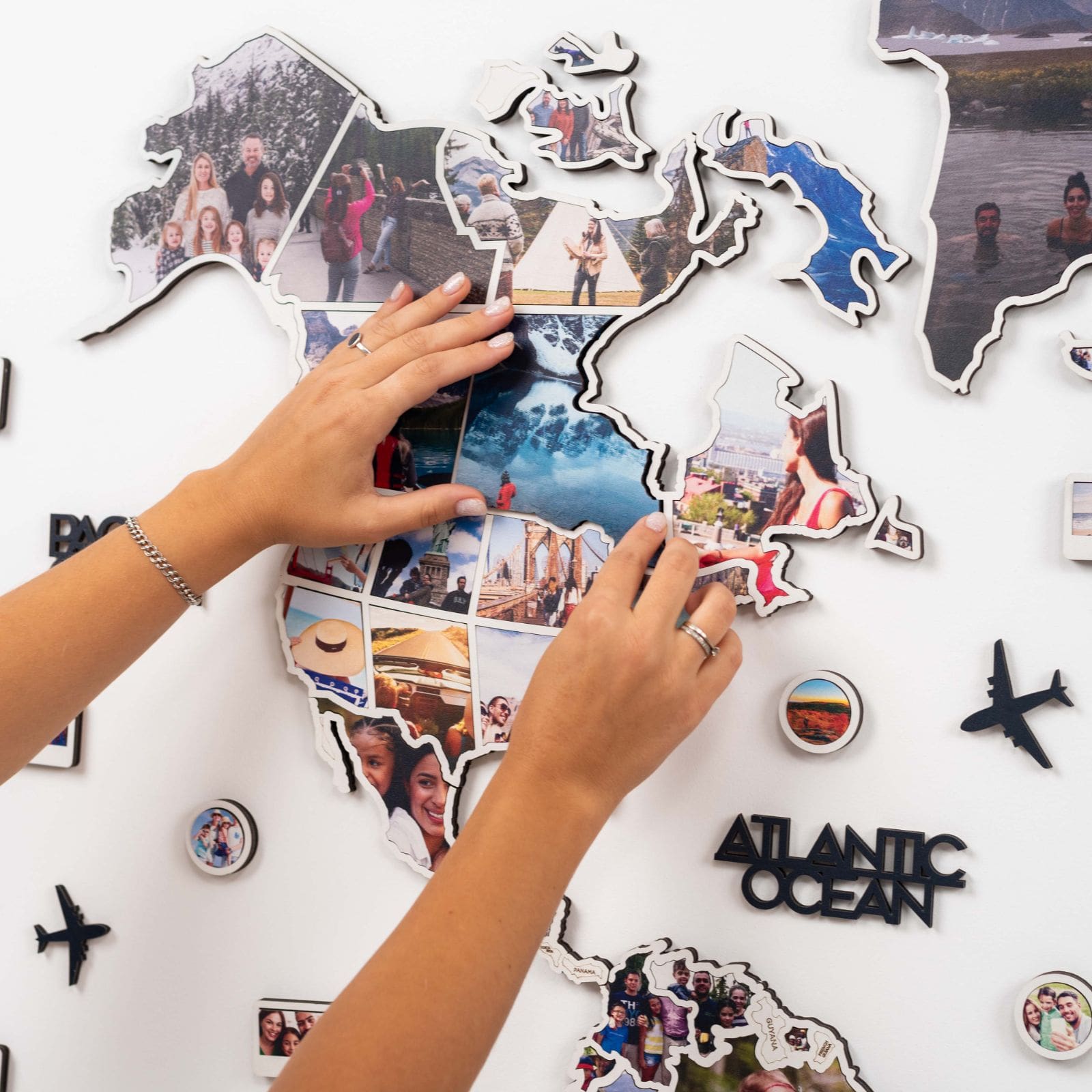 world map photo wall