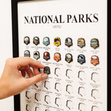 Poster Travel Tracker National Parks USA by Enjoy The Wood 