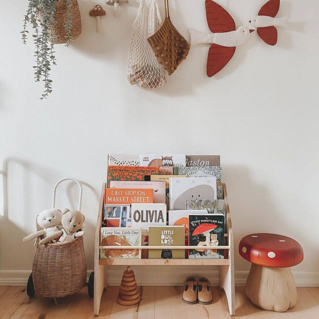 Wooden Montessori Bookshelf