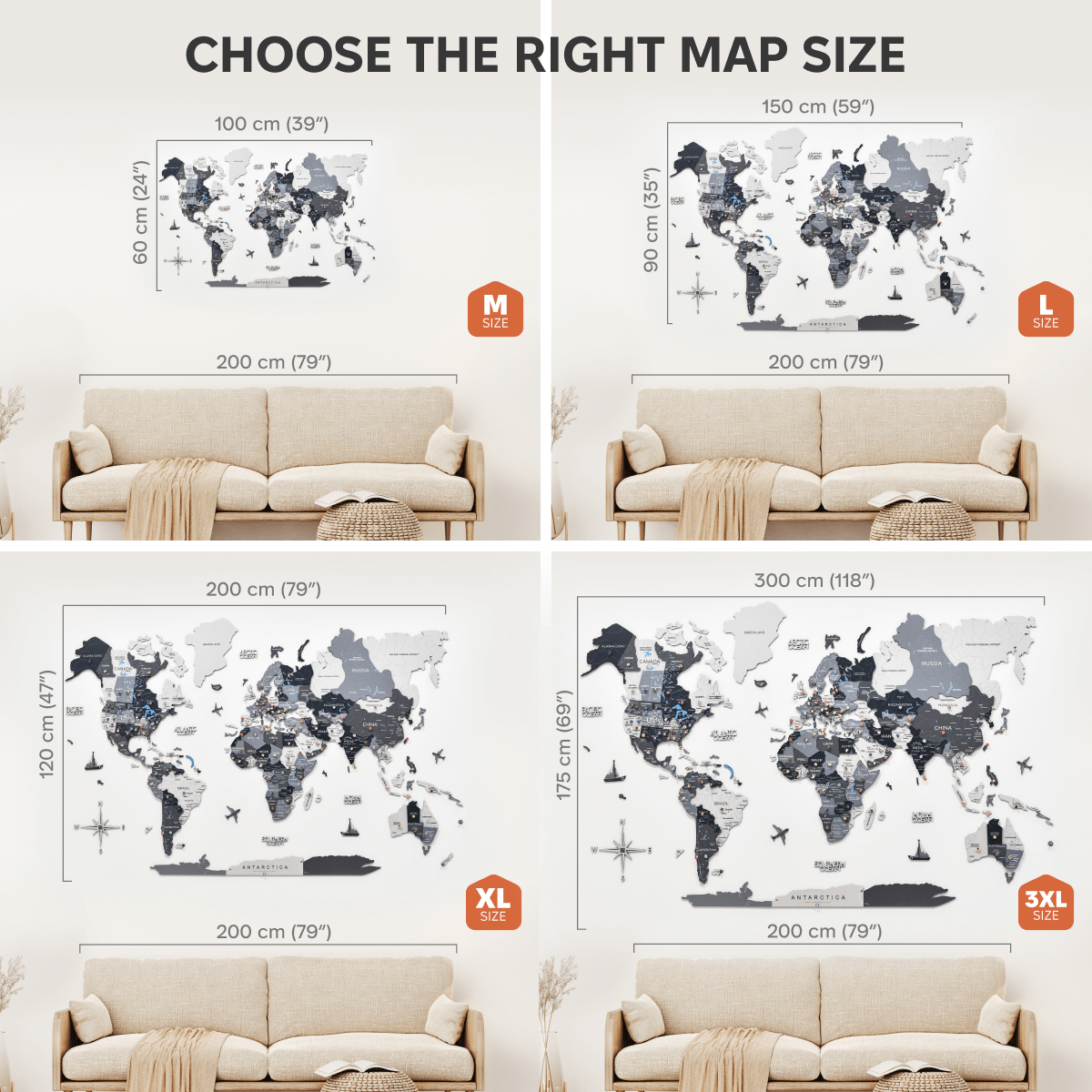 3D Wooden World Map Nordik ‣ From Enjoy The Wood