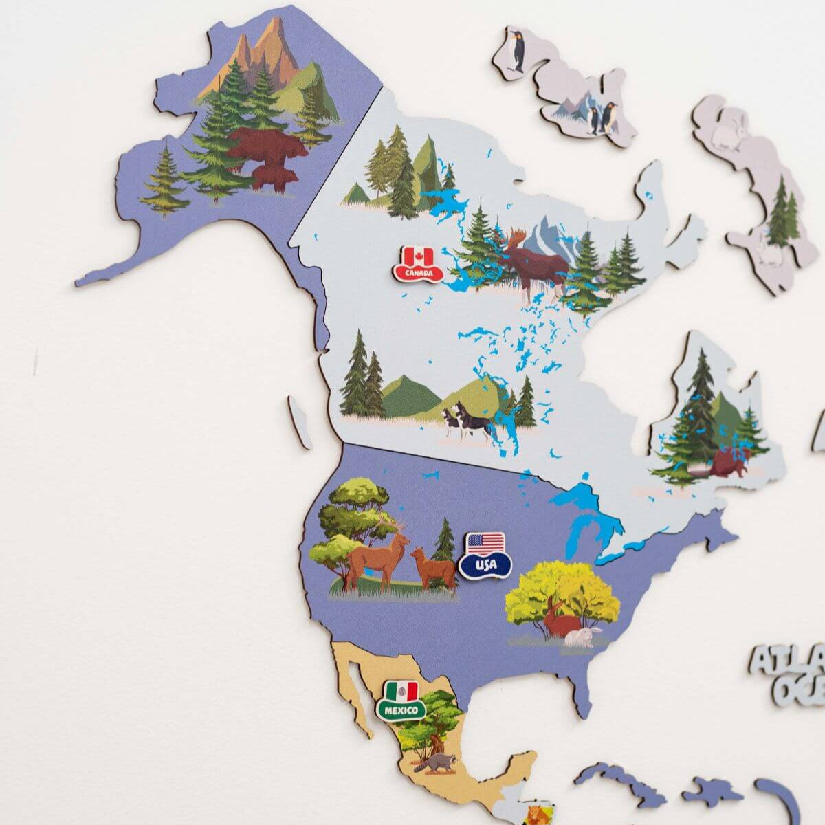 animal world map nursery