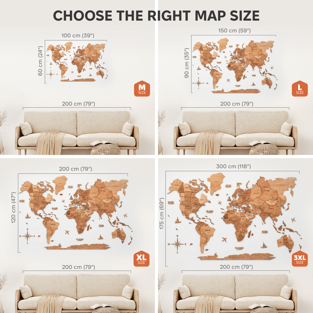 world map oak
