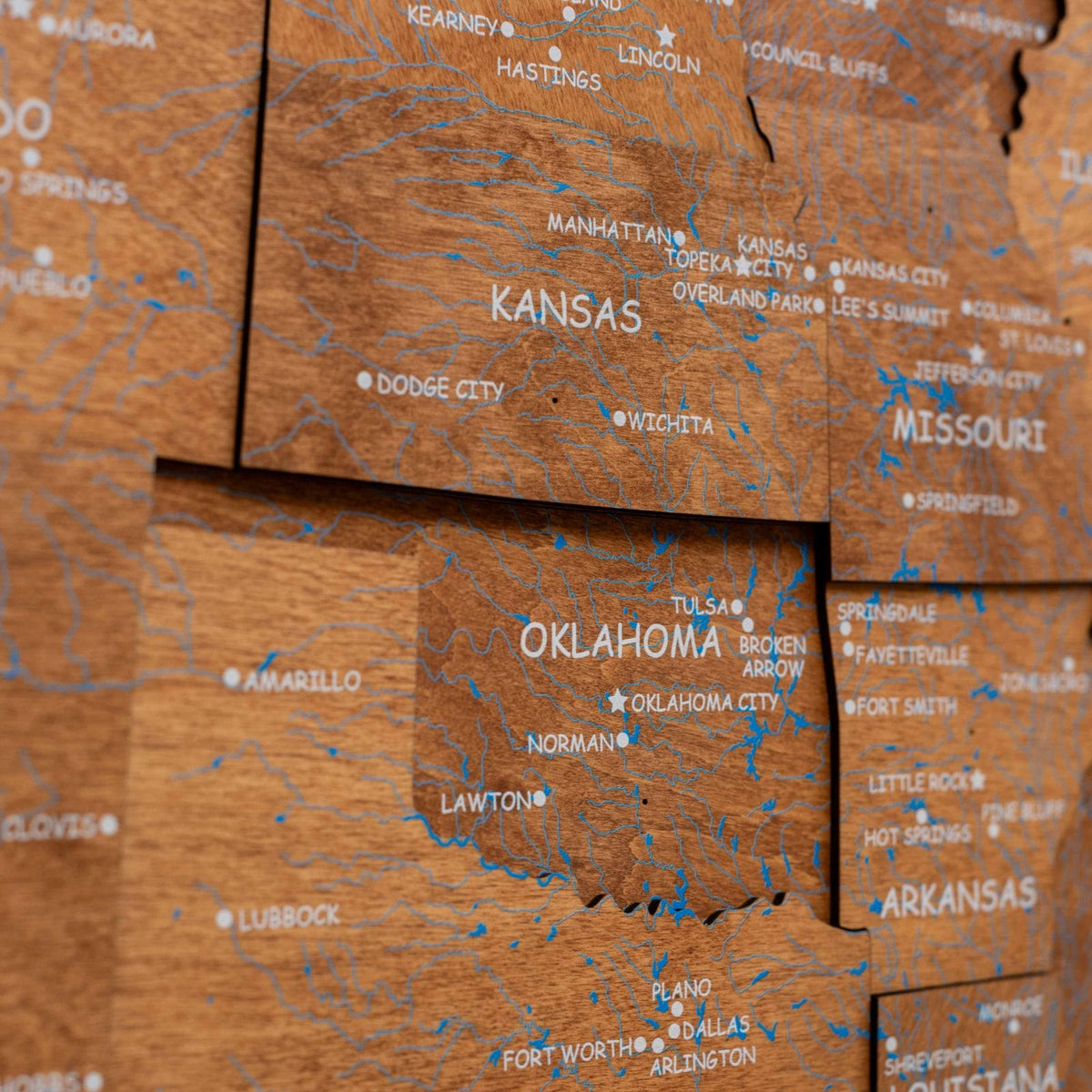 Woo Map Wooden 3d Map of USA - Oak • Enjoy The Wood