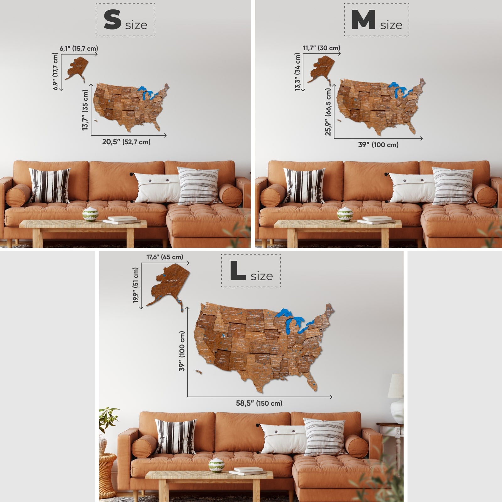 Map of USA - Oak