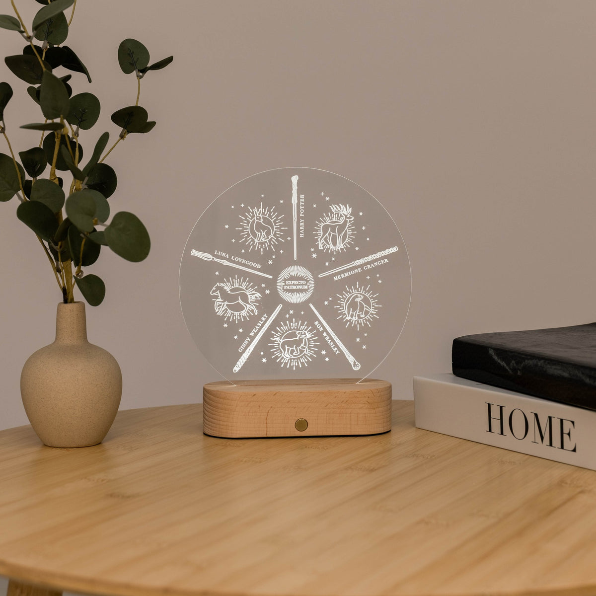 Acrylic Harry Potter Night Light - Patronus Circle by Enjoy The Wood 