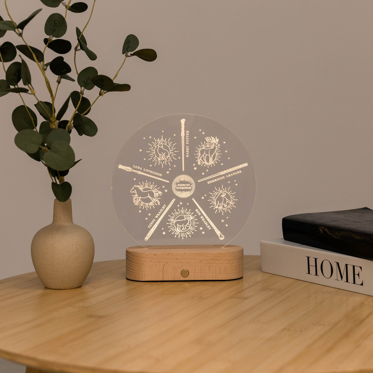 Acrylic Harry Potter Night Light - Patronus Circle by Enjoy The Wood 
