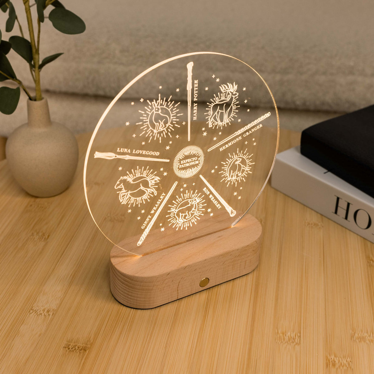 Acrylic Harry Potter Night Light - Patronus Circle by Enjoy The Wood 