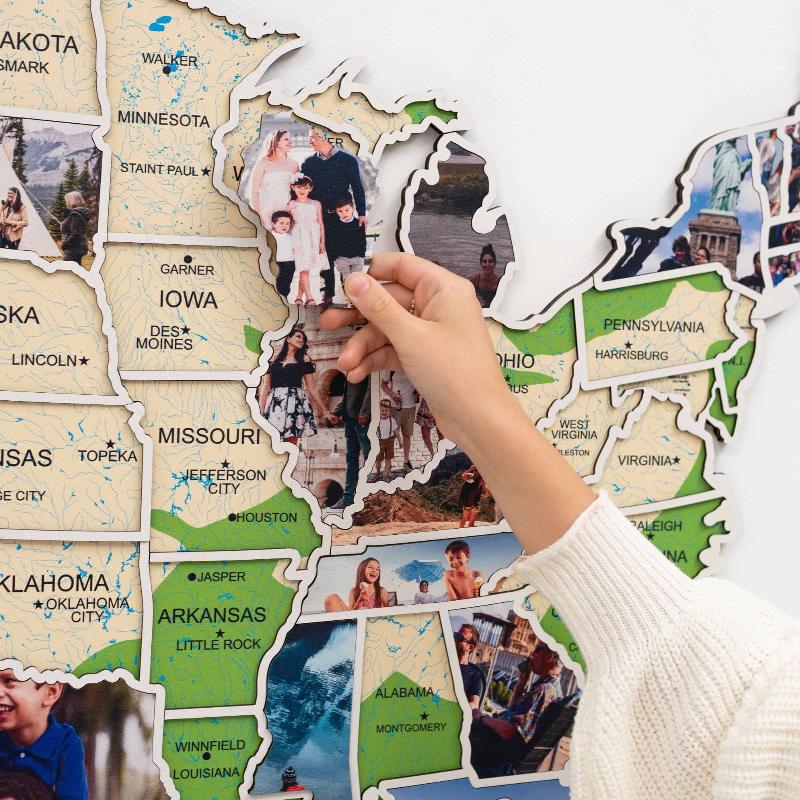 personalized usa photo map