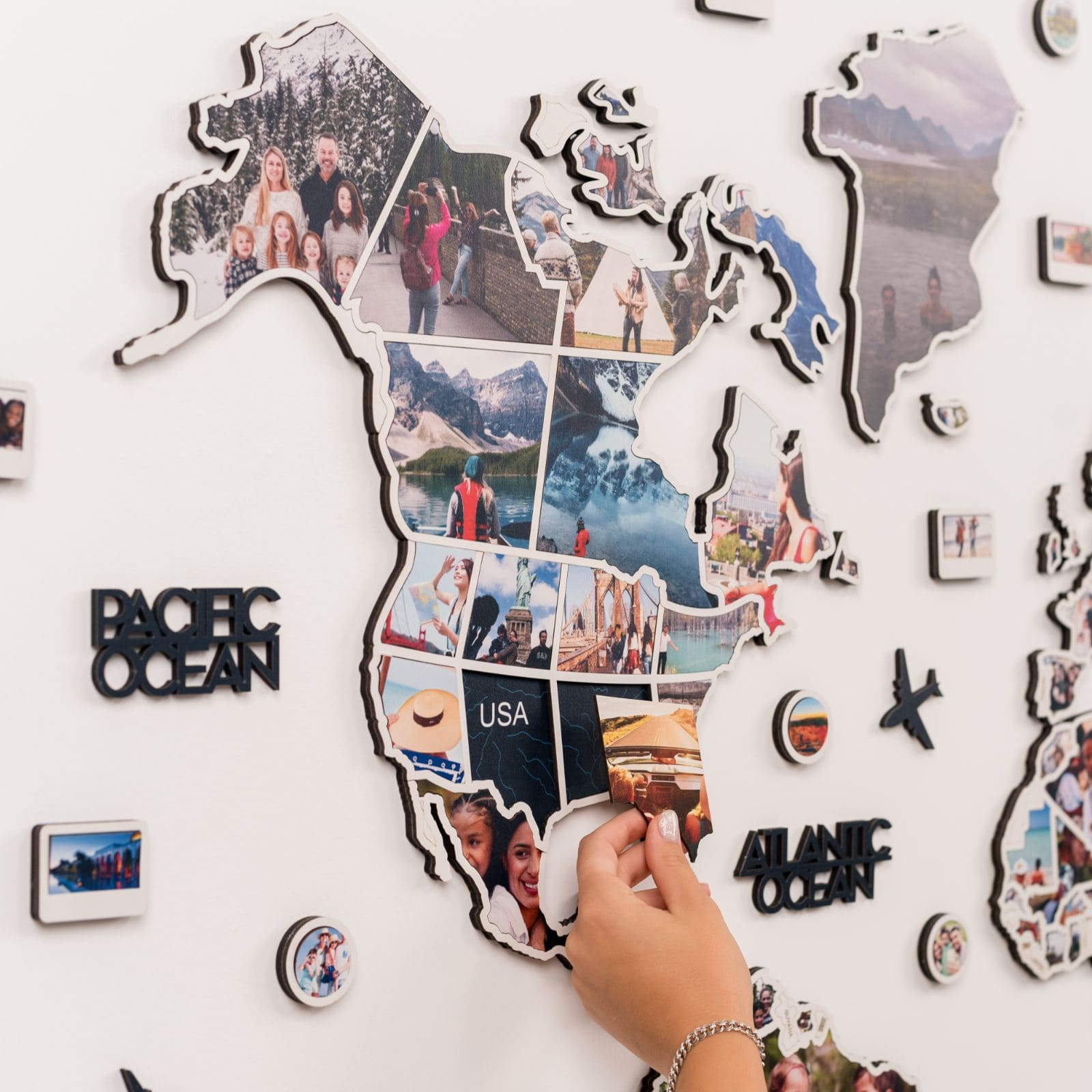 world map photo wall