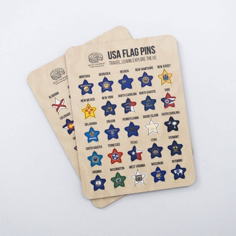 Bundle: US Flags and US National Parks Sticky Pins