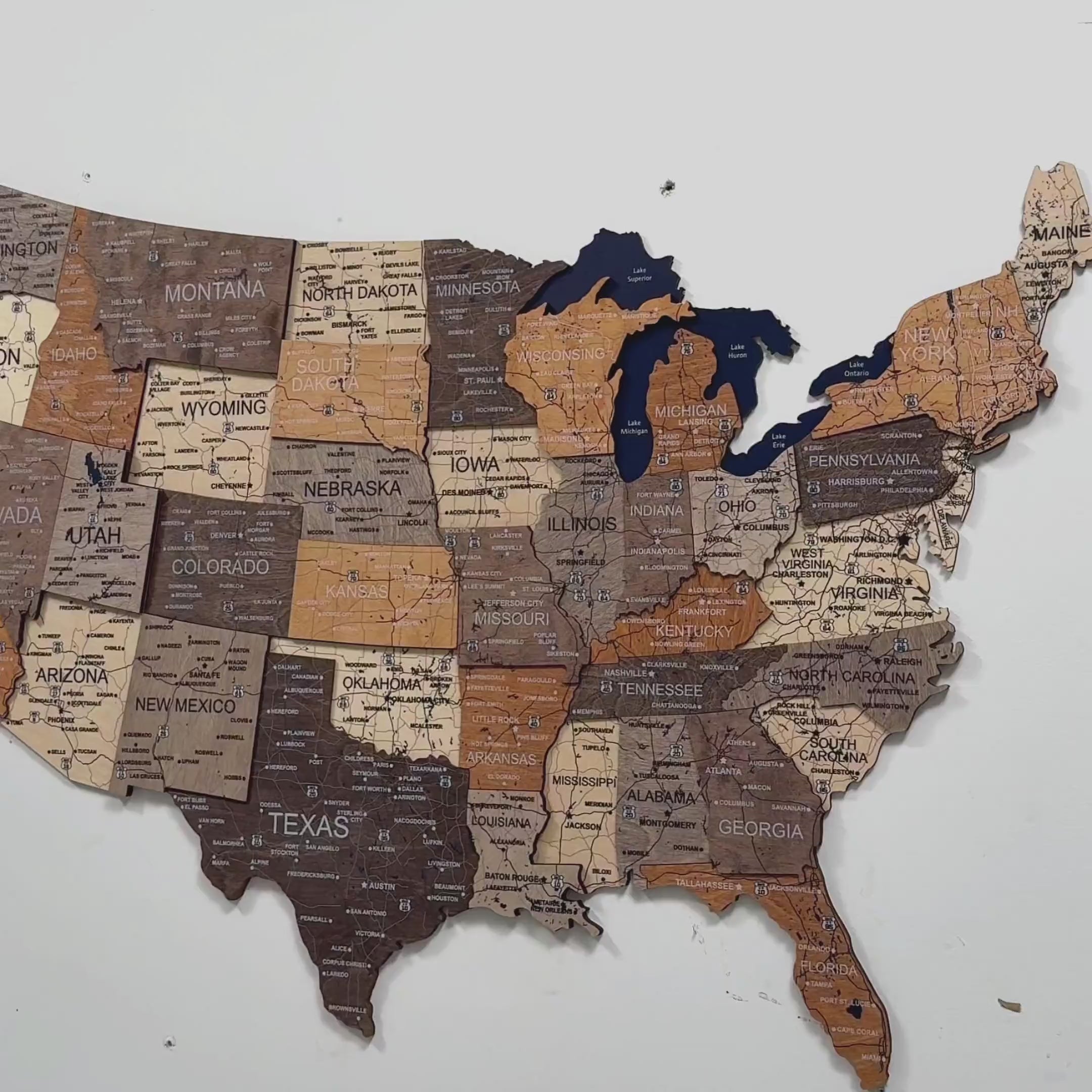 the usa wall map with pins