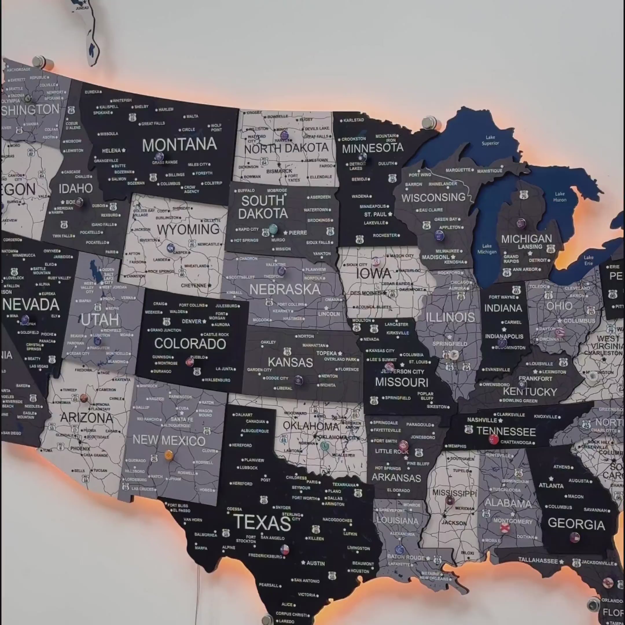 LED Map of USA