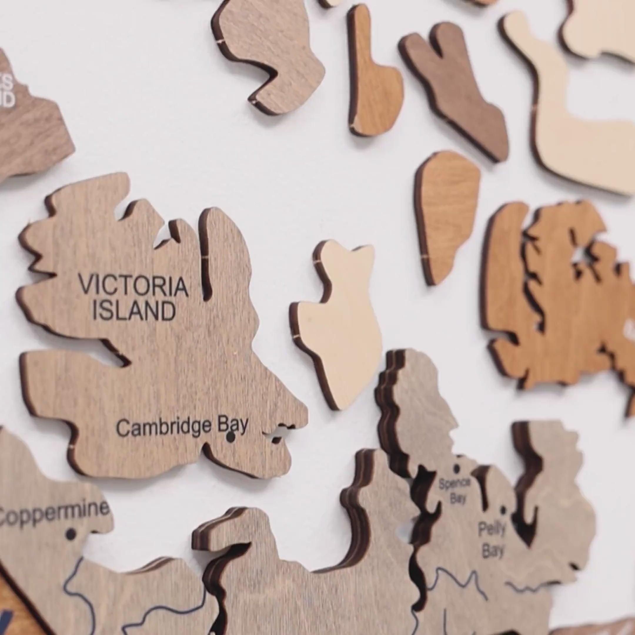 3D Wooden Map of Canada – Multicolor | Enjoy The Wood