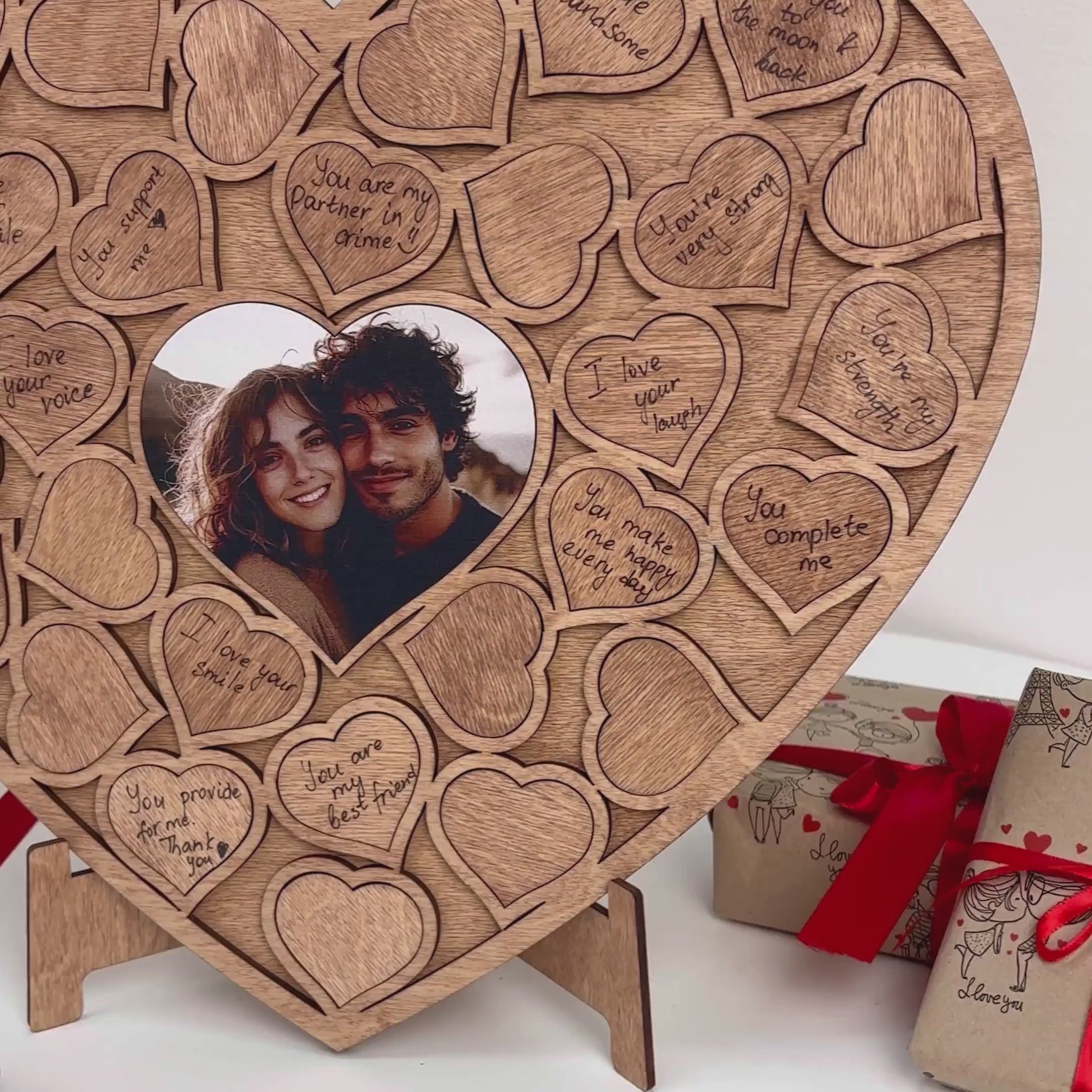 custom photo heart puzzle