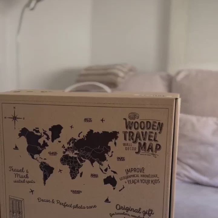 3D Wooden World Map Smoke ‣ Enjoy The Wood ‣ Order Now