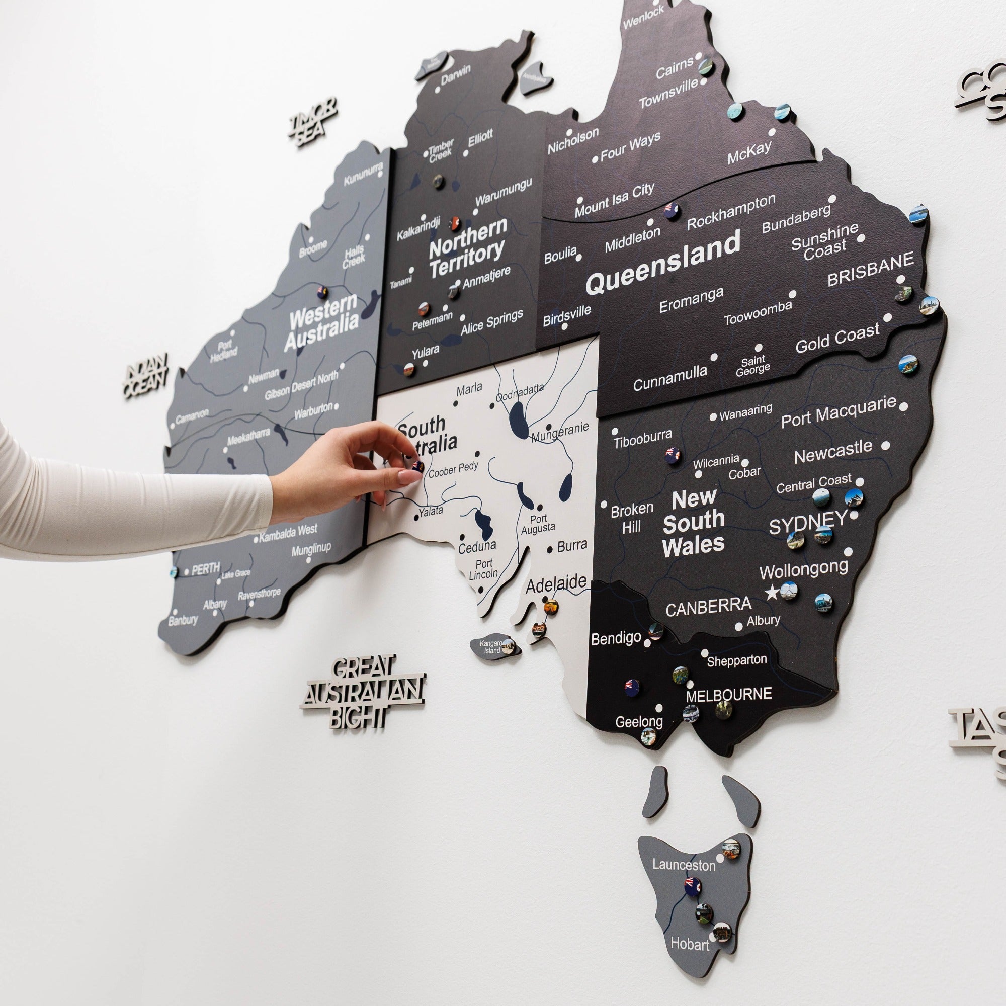 3D Wooden Map of Australia - Nordik by Enjoy The Wood 