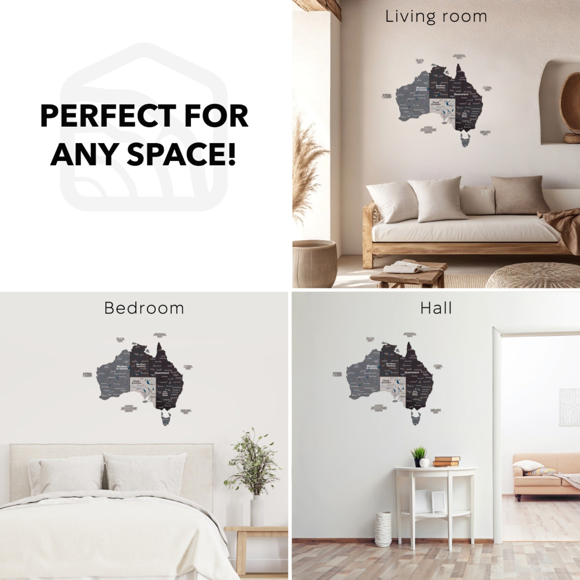 3D Wooden Map of Australia - Nordik by Enjoy The Wood 