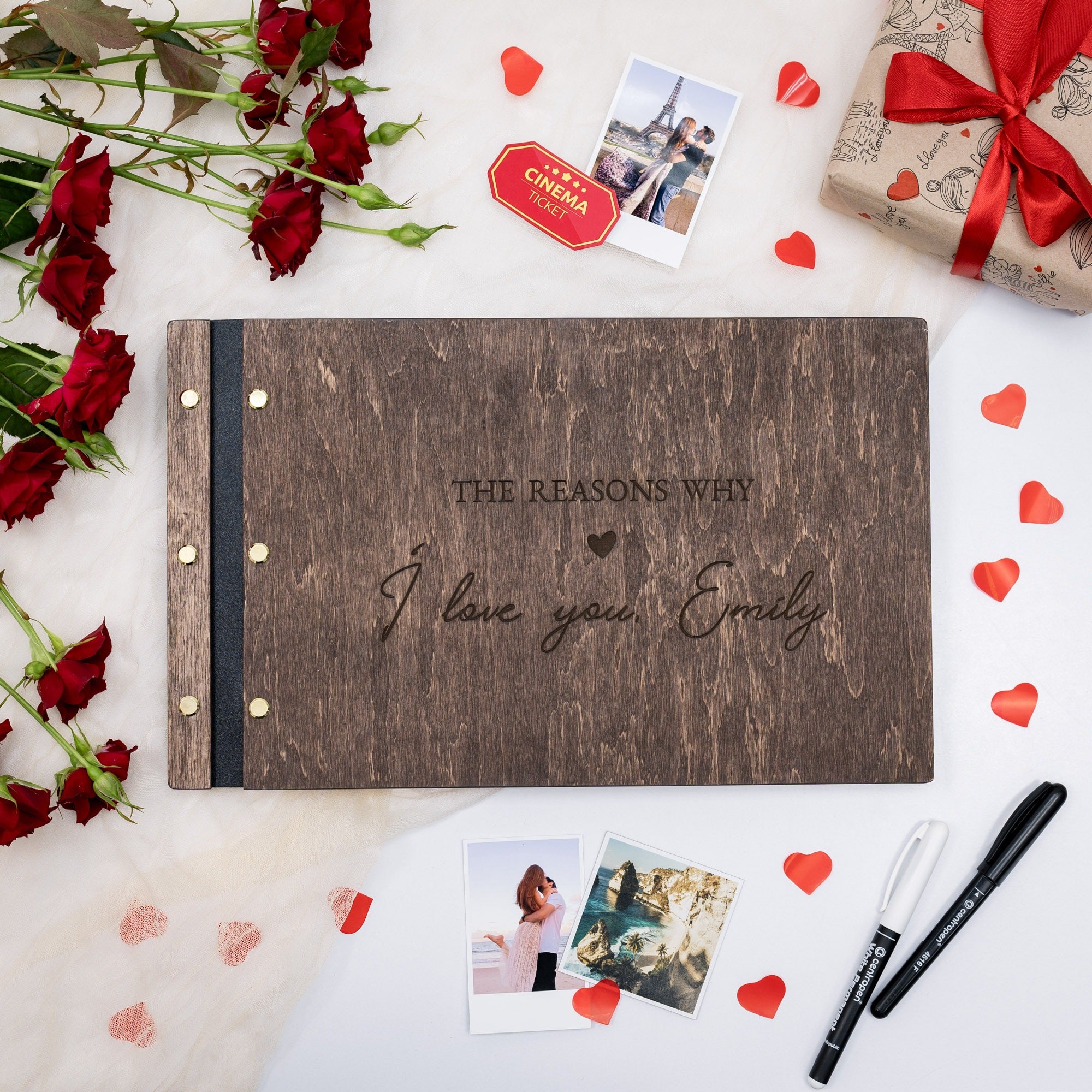 Álbum de madera Corazón