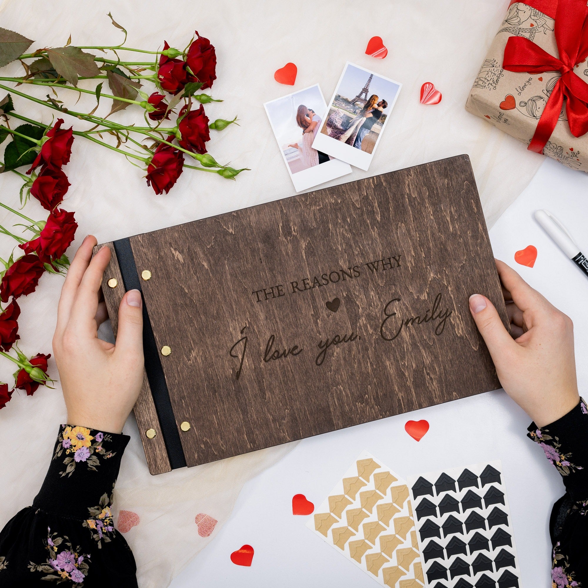 Álbum de madera Corazón