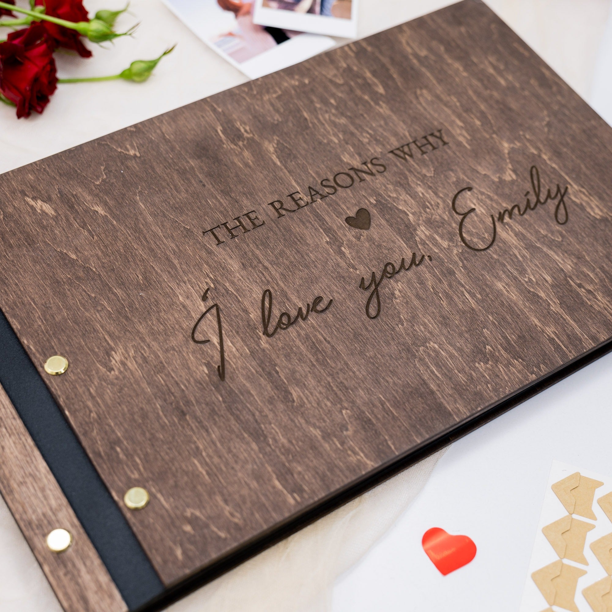 Álbum de madera Corazón