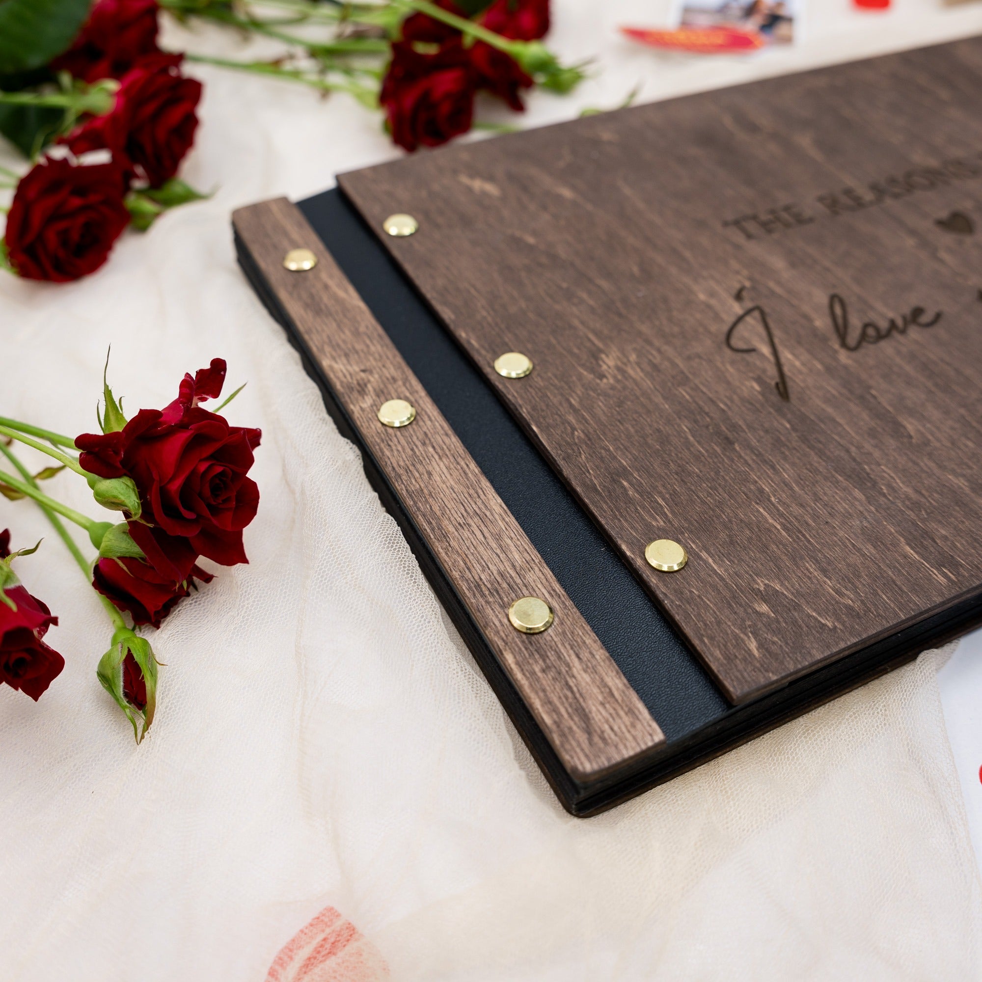 Álbum de madera Corazón