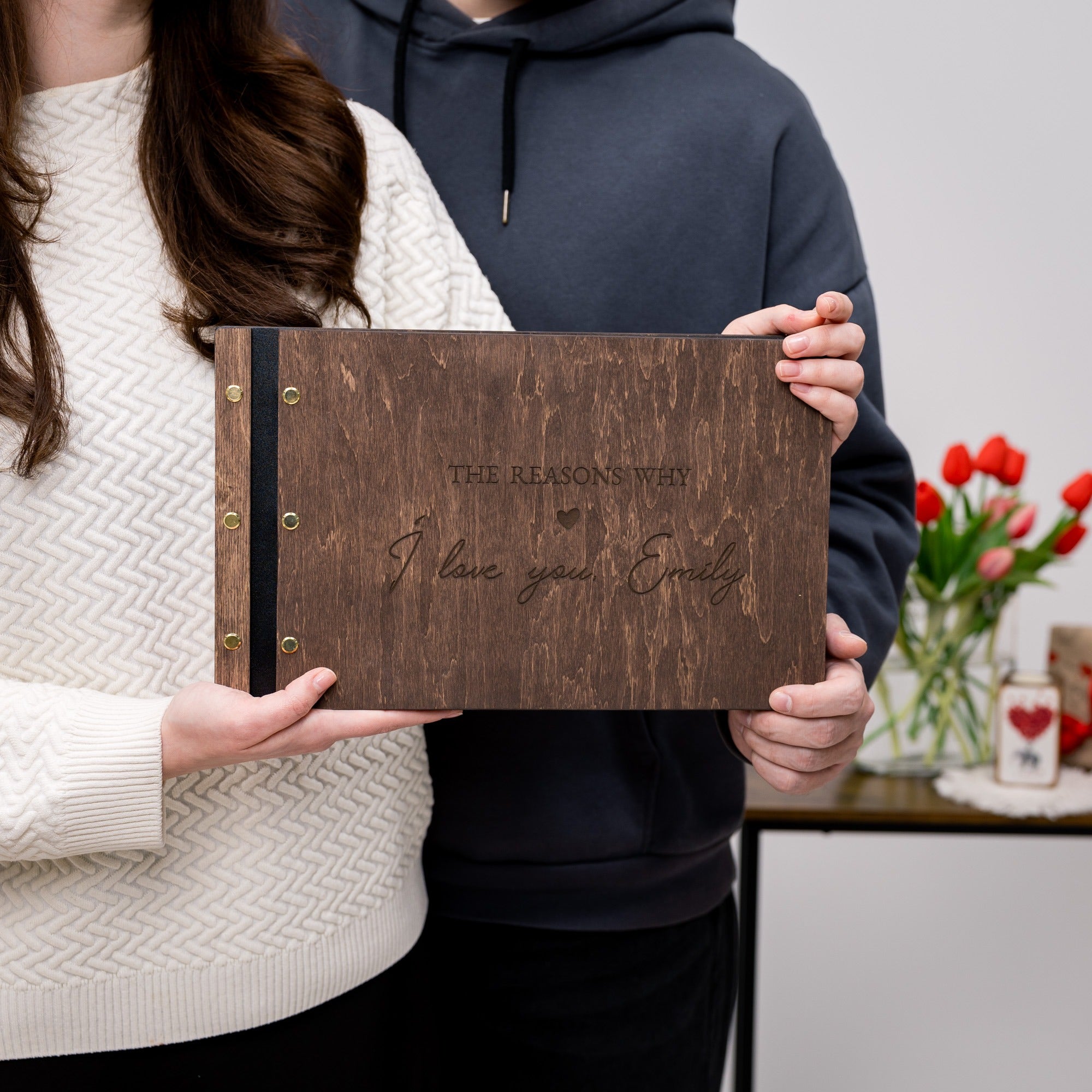 Álbum de madera Corazón