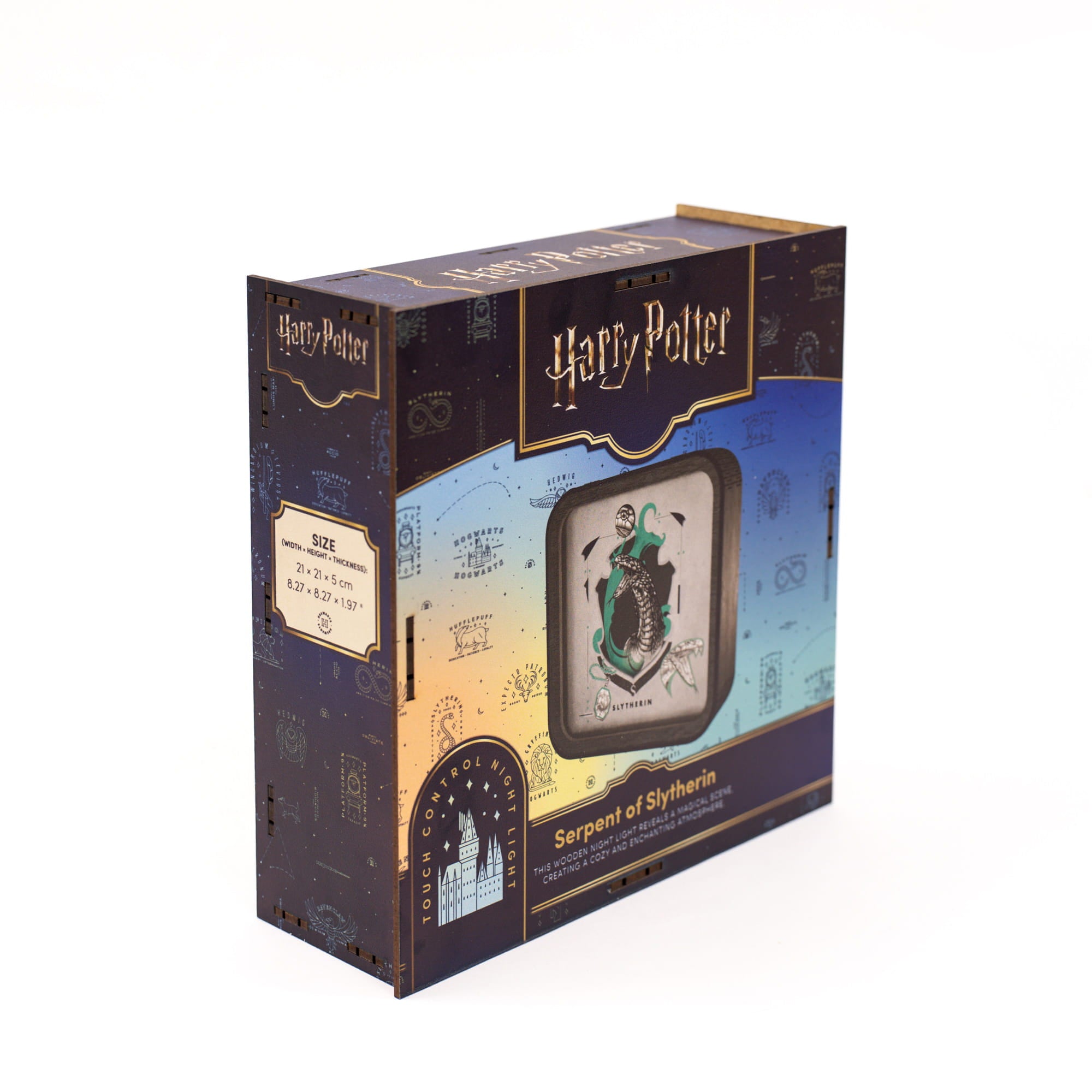 Wooden Acrylic Harry Potter Night Light - Serpent of Slytherin by Enjoy The Wood 