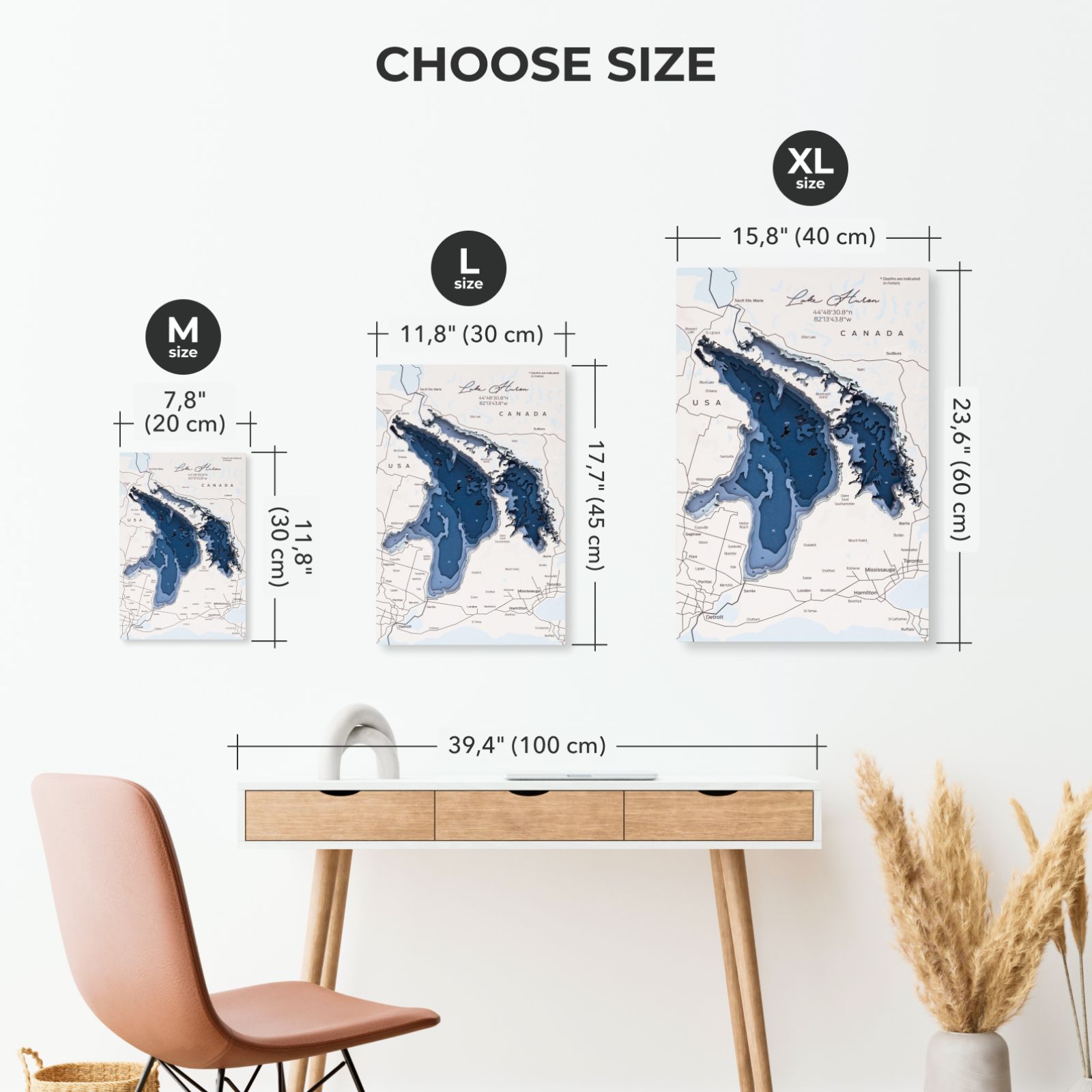 lake huron depth map