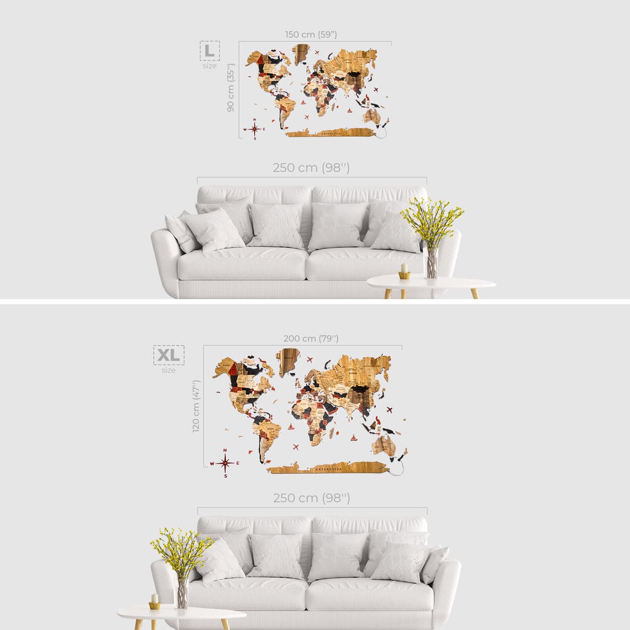 Modern Home Decor, 3D World Map, Living Room Decor, Wood Wall Art by Enjoy  The Wood