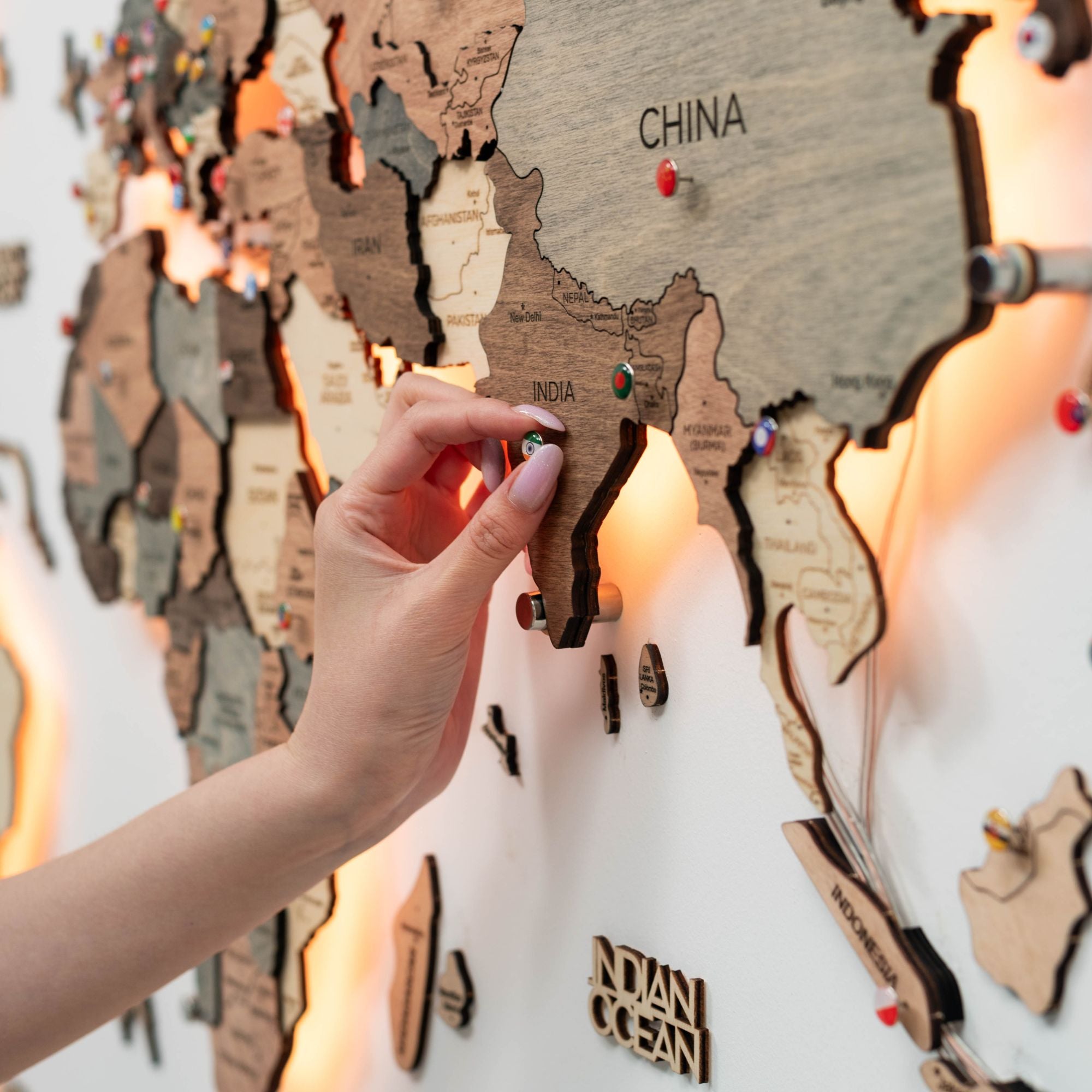 LED  map home decor